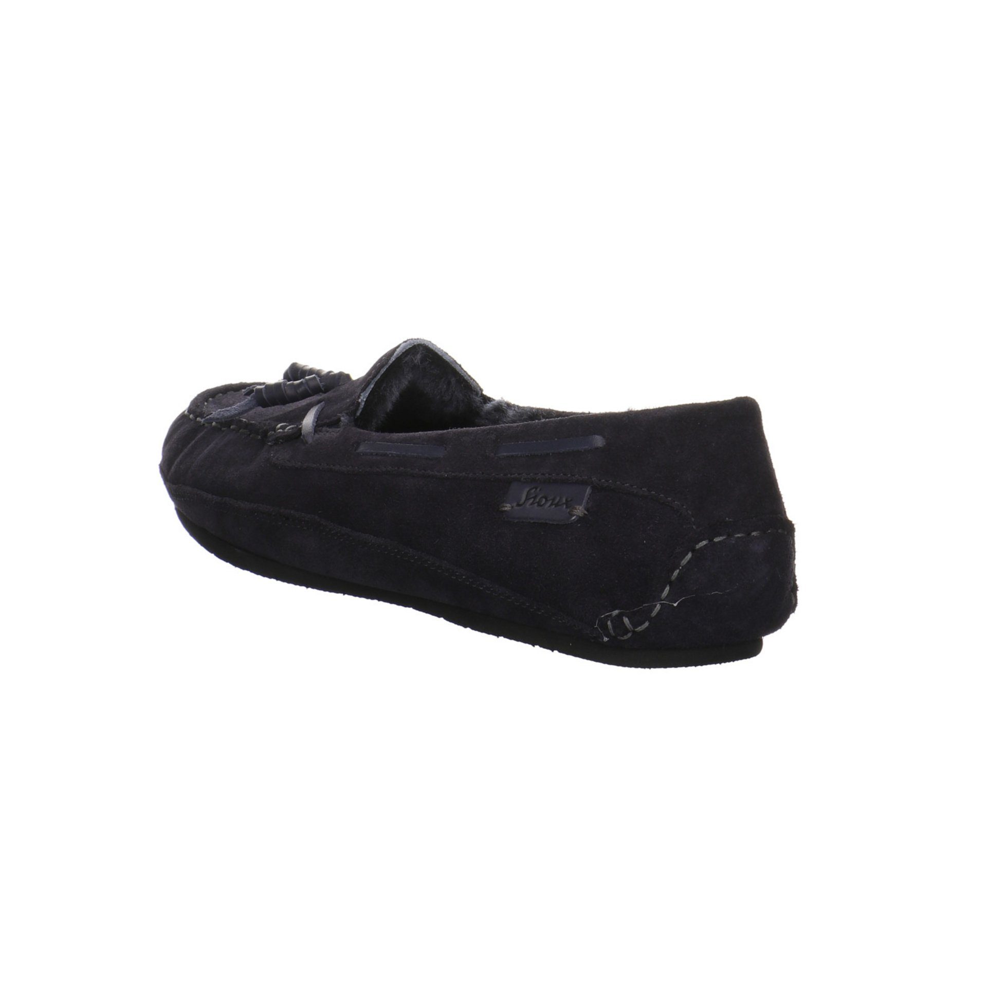 Mokassin Farmiga Veloursleder 706 SIOUX Damen schwarz Hausschuh Slipper Hausschuhe