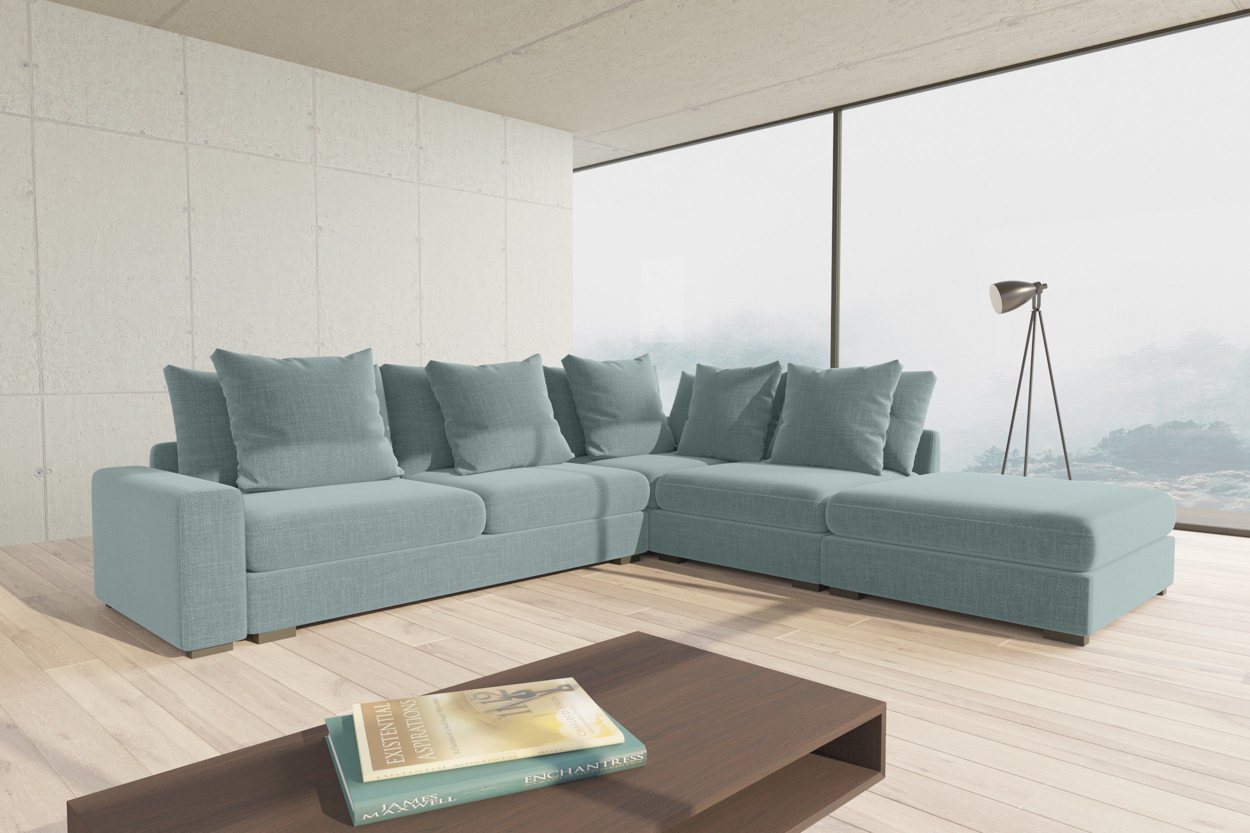 Stylefy Ecksofa Gordon, L-Form, Eckcouch, mane links oder rechts bestellbar, inklusive Kissen, frei im Raum stellbar, Modern Design