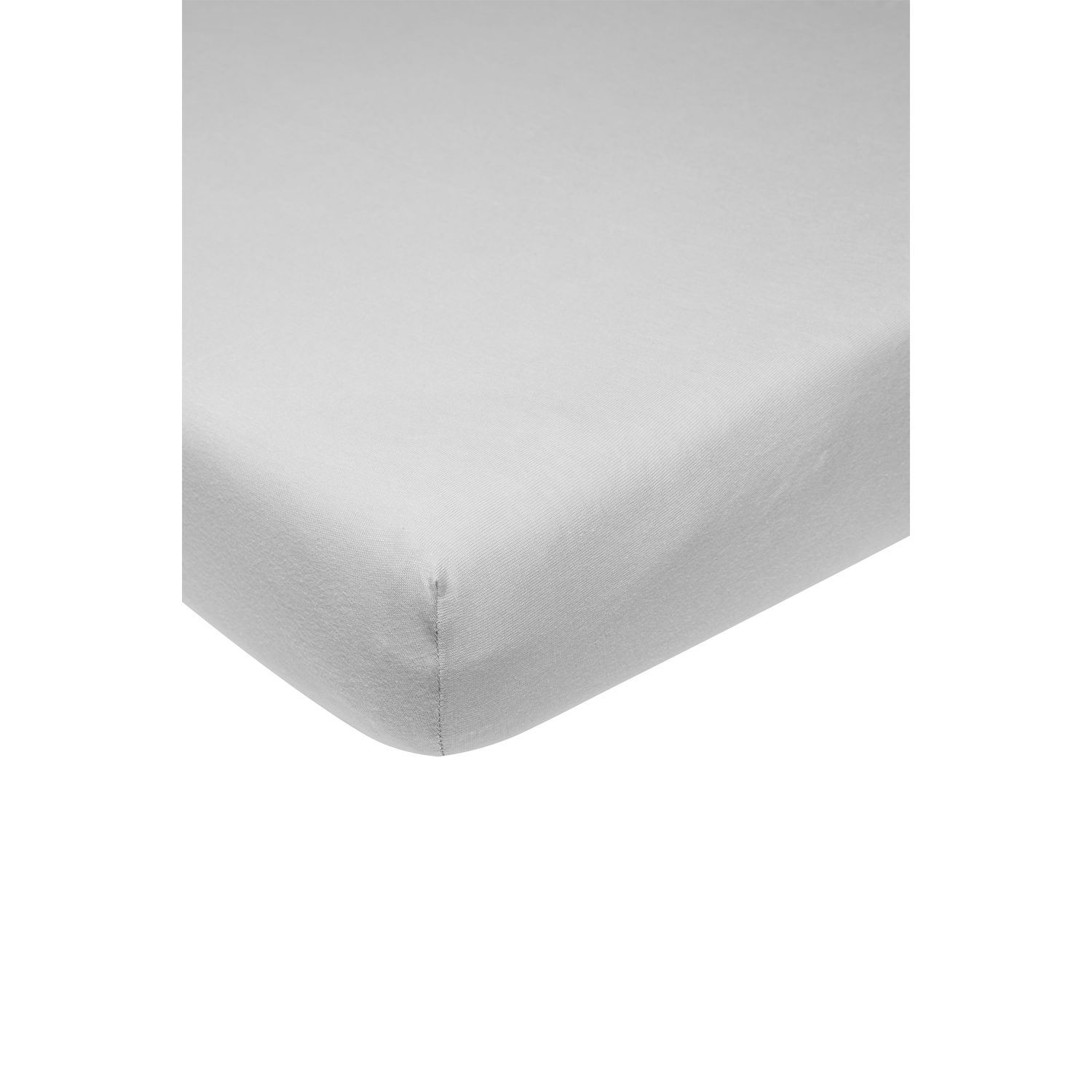 Meyco Baby Spannbettlaken Light Grey, Jersey, Gummizug: Rundum, (1 Stück), 75x95cm - 1-pack