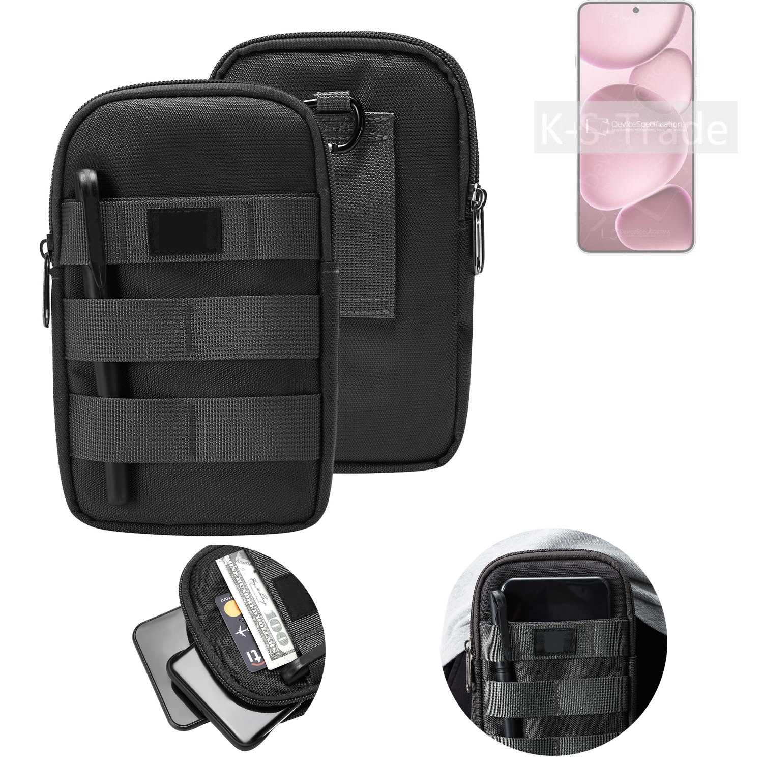 K-S-Trade Handyhülle für Oppo Find X8 Ultra, Holster Gürtel Tasche Handy Tasche Schutz Hülle dunkel-grau viele
