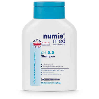 numis med Haarshampoo Haar Shampoo ph 5.5 für empfindliche Haut - Haarshampoo vegan 1x 200ml, 1-tlg.