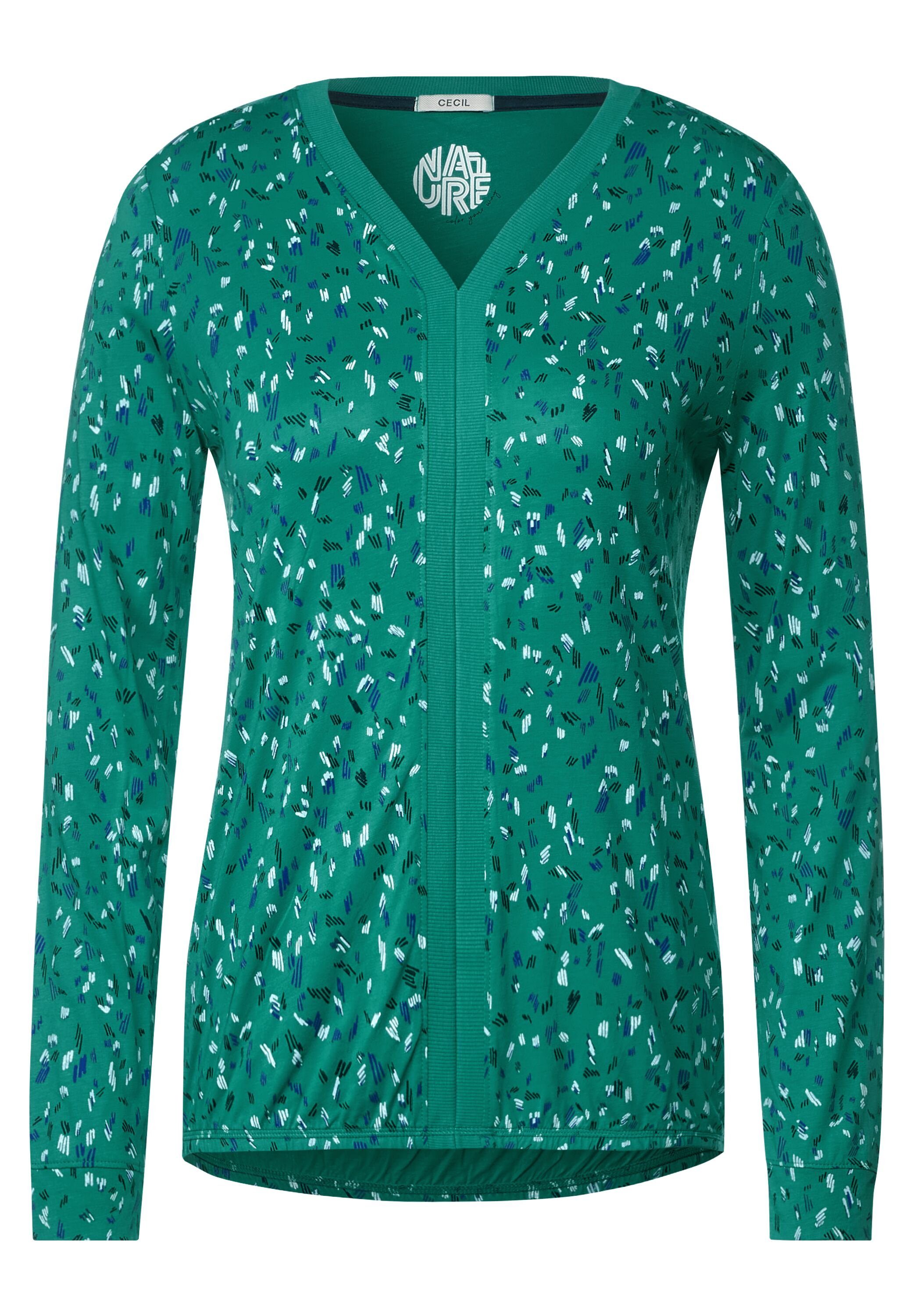 CECIL V-Shirt mit allover Print
