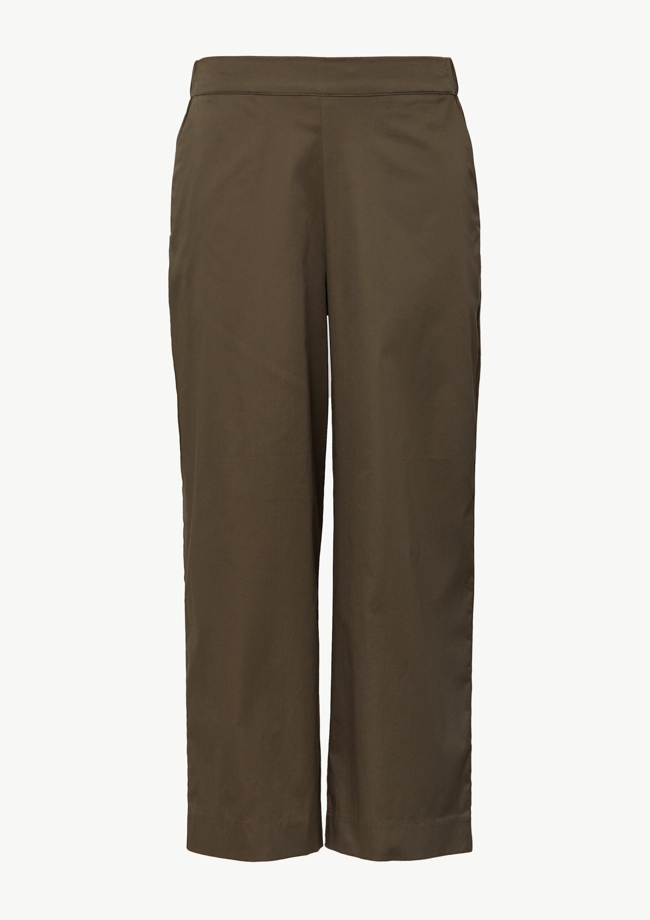 comma Culotte Hose Leichte Popeline-Hose im Relaxed Fit mit Elastikbund
