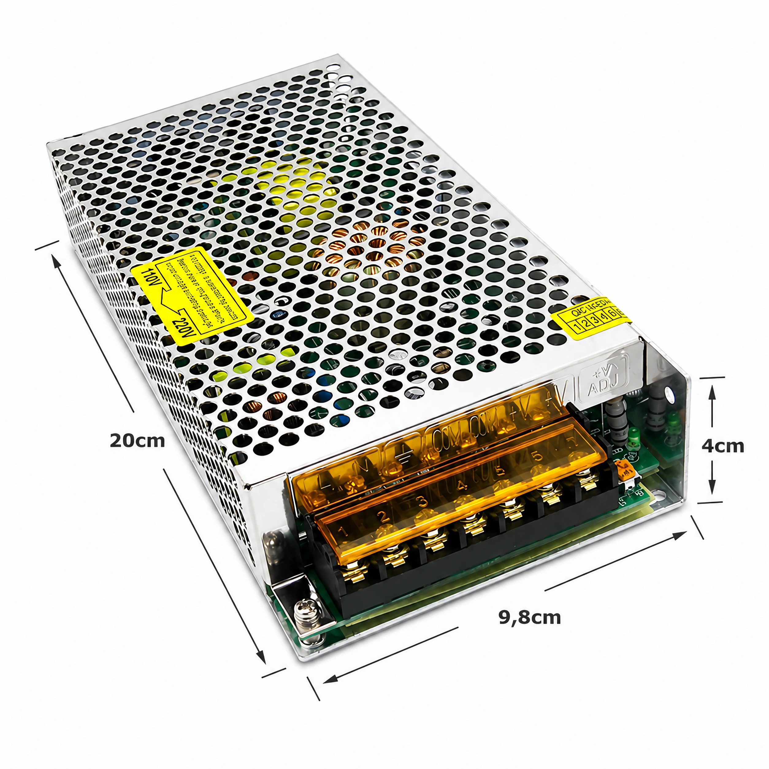 Bolwins D83C Bolwins AC/DC Schaltnetzteil Netzteil Adapter 230V / 24V 10A 240W AC/DC-Einbaunetzteil (AC auf DC Wandler Konstantspannung 24V Metallgehäuse mit Kühlung)