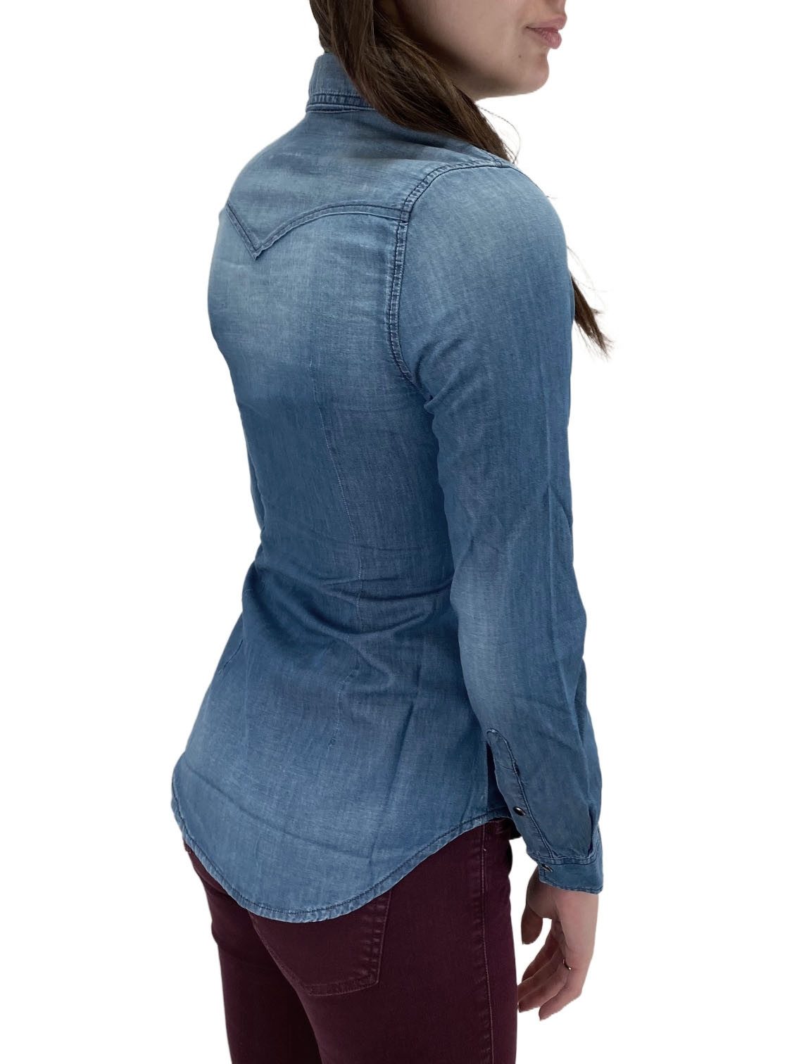 Diesel Langarmhemd Diesel DE-PRATT Camicia Damen Jeanshemd RWAKQ-01