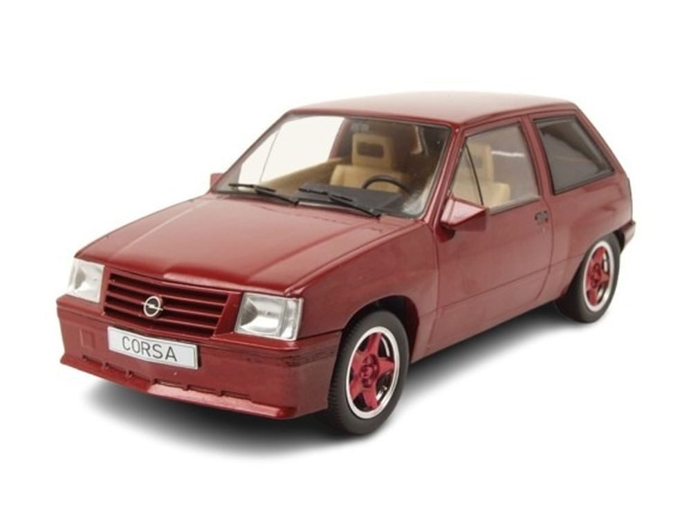 MCG Modellauto Opel Corsa A Custom 1983 dunkelrot metallic, Maßstab 1:18