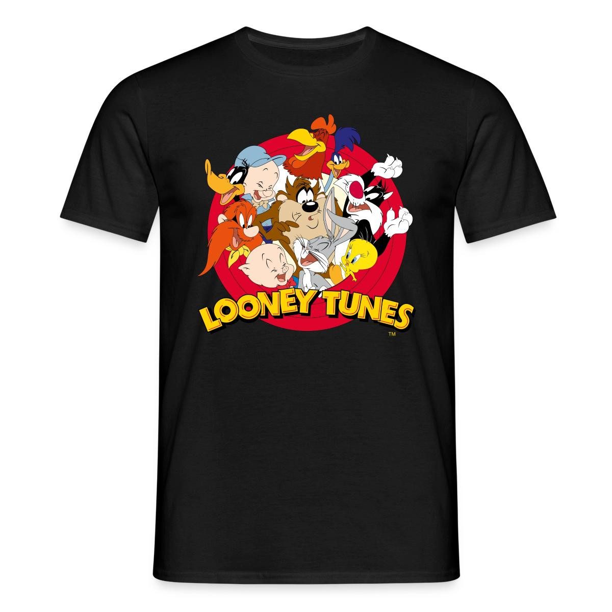 Spreadshirt T-Shirt Looney Tunes Bugs Bunny Logo Gruppenbild Männer T-Shirt (1-tlg)