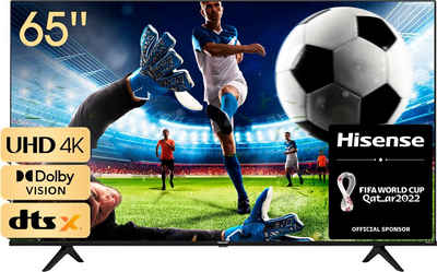 Hisense 65A6FG LED-Fernseher (164 cm/65 Zoll, 4K Ultra HD, Smart-TV, HDR, Dolby Vision, Triple Tuner DVB-C/S/ S2/ T/ T2, Smart-TV, Bluetooth, WiFi, Alexa Built-In, DTS Virtual X,Hotel Mode)