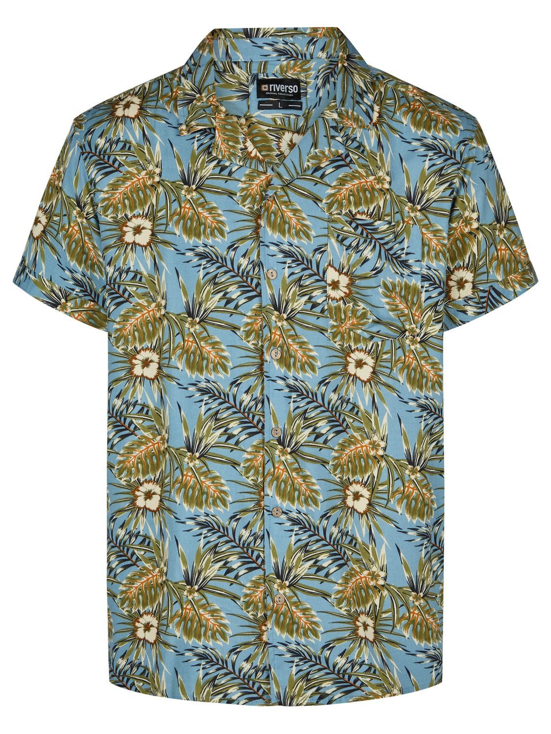 riverso Hawaiihemd Herren Sommerhemd RIVMick Regular Fit (1-tlg)
