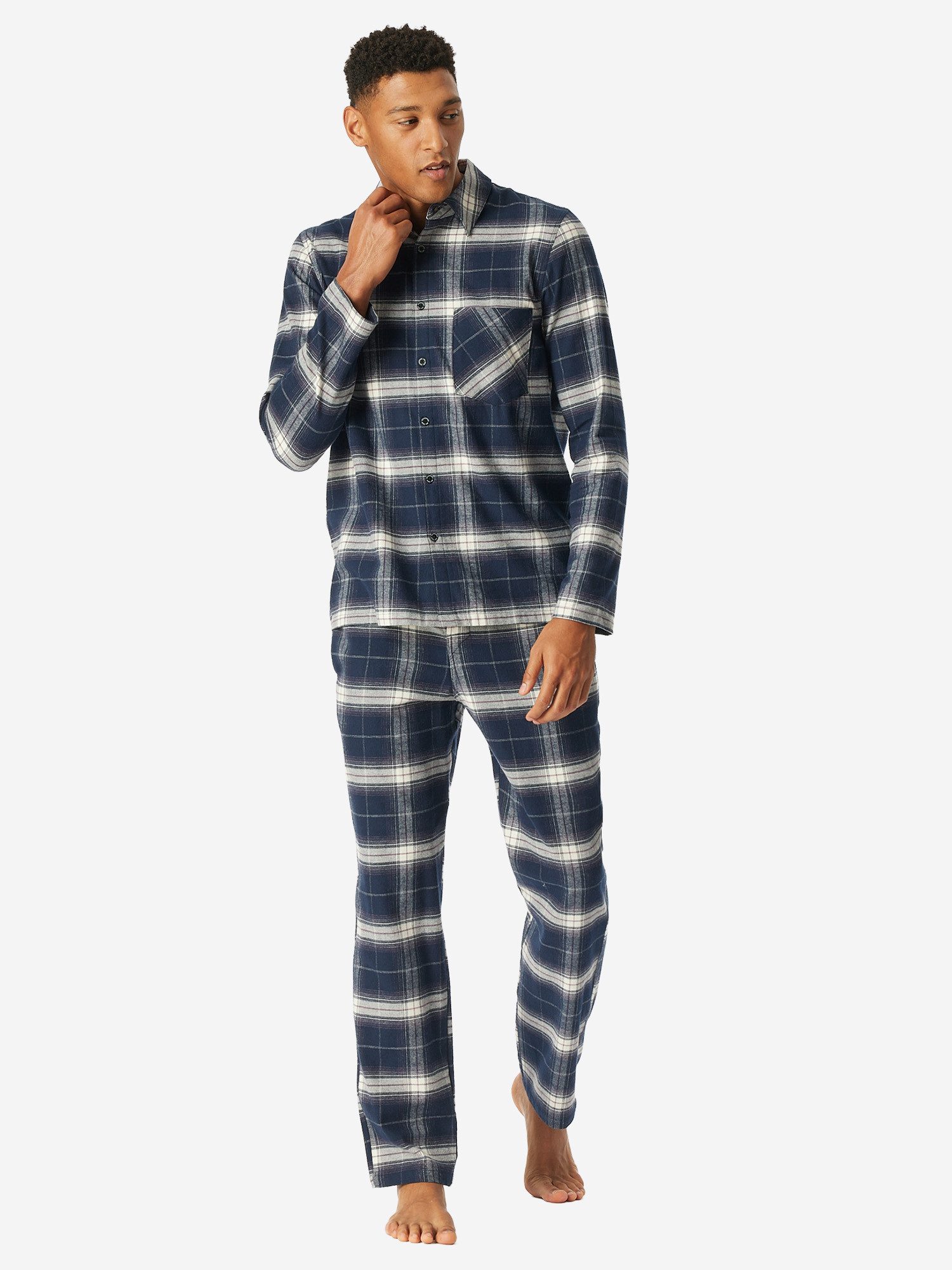 Schiesser Pyjama Selected Premium Warming (2 tlg) schlafanzug schlafmode be günstig online kaufen