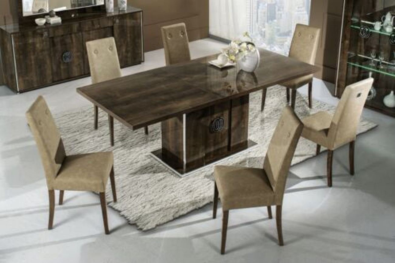 Garnitur 6x Stühle Wohnzimmer Gruppe Polster JVmoebel Stuhl Holz Esszimmer Küchen Set Esszimmerstuhl, Neu