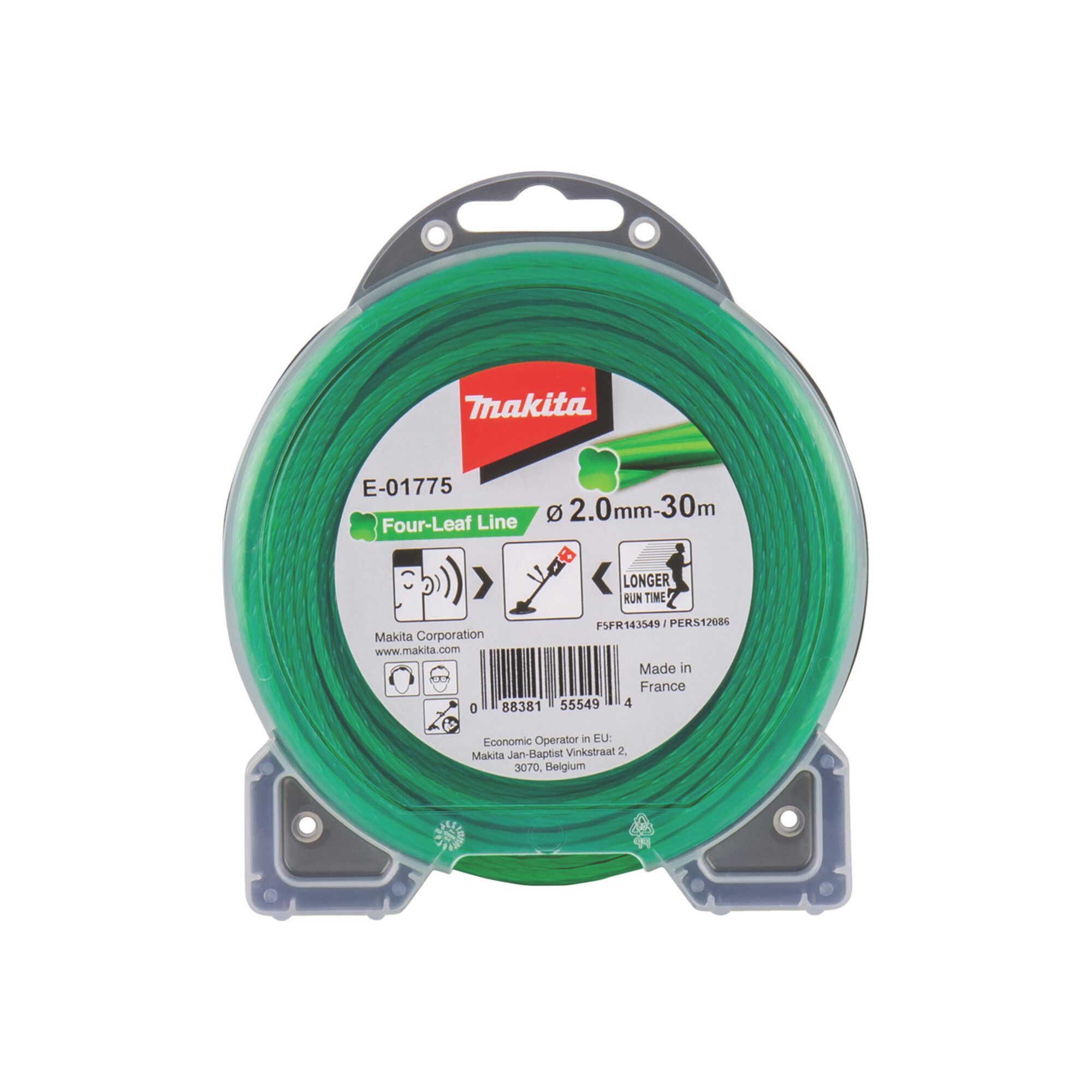 Makita Akku-Motorsense Makita Mähfaden Four Leaf 2,0 mm x 30 m E-01775