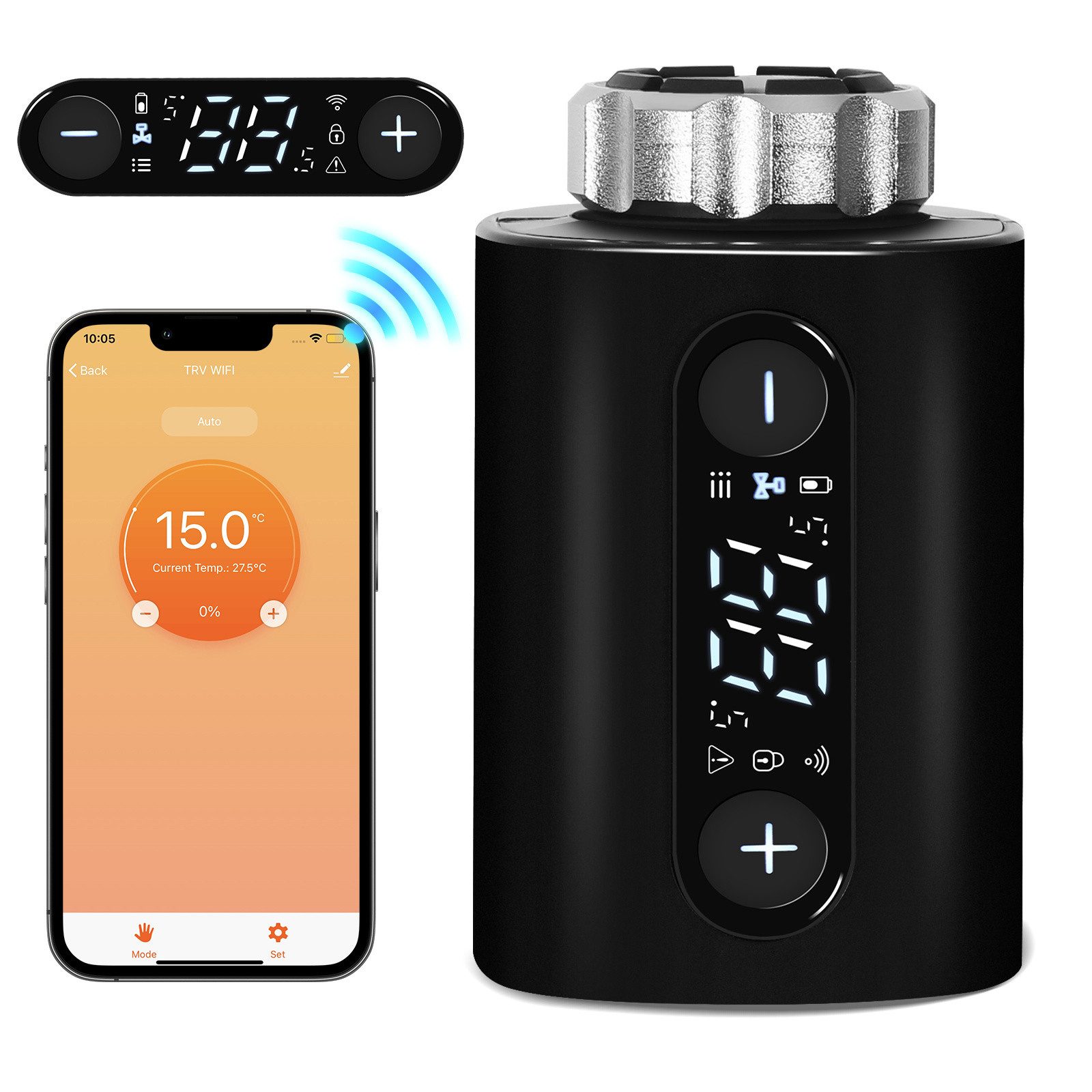 Clanmacy Heizkörperthermostat Smart Thermostatventil Temperaturregler WiFi& günstig online kaufen