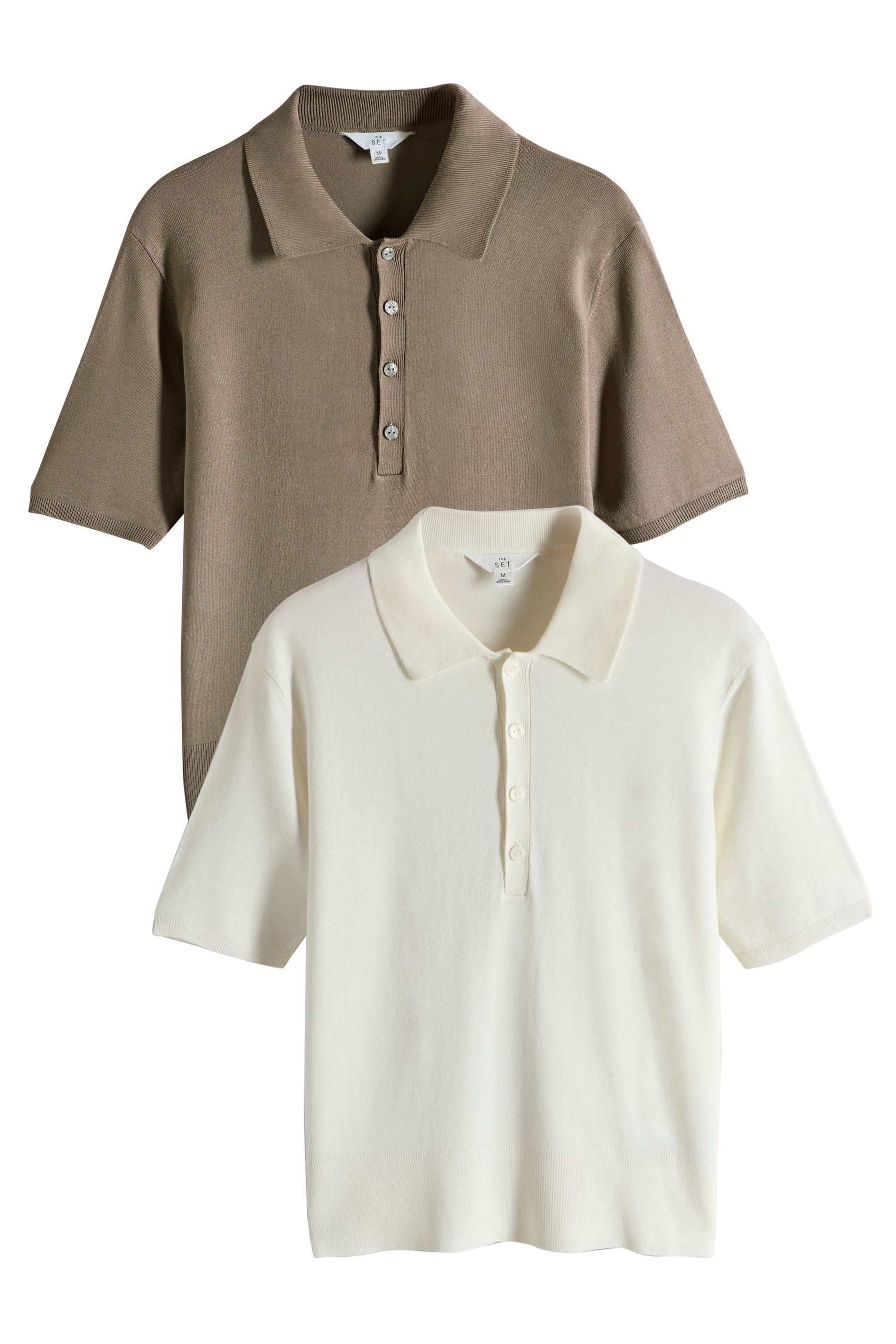 The Set Strickpullover The Set Kurzarm-Poloshirts günstig online kaufen