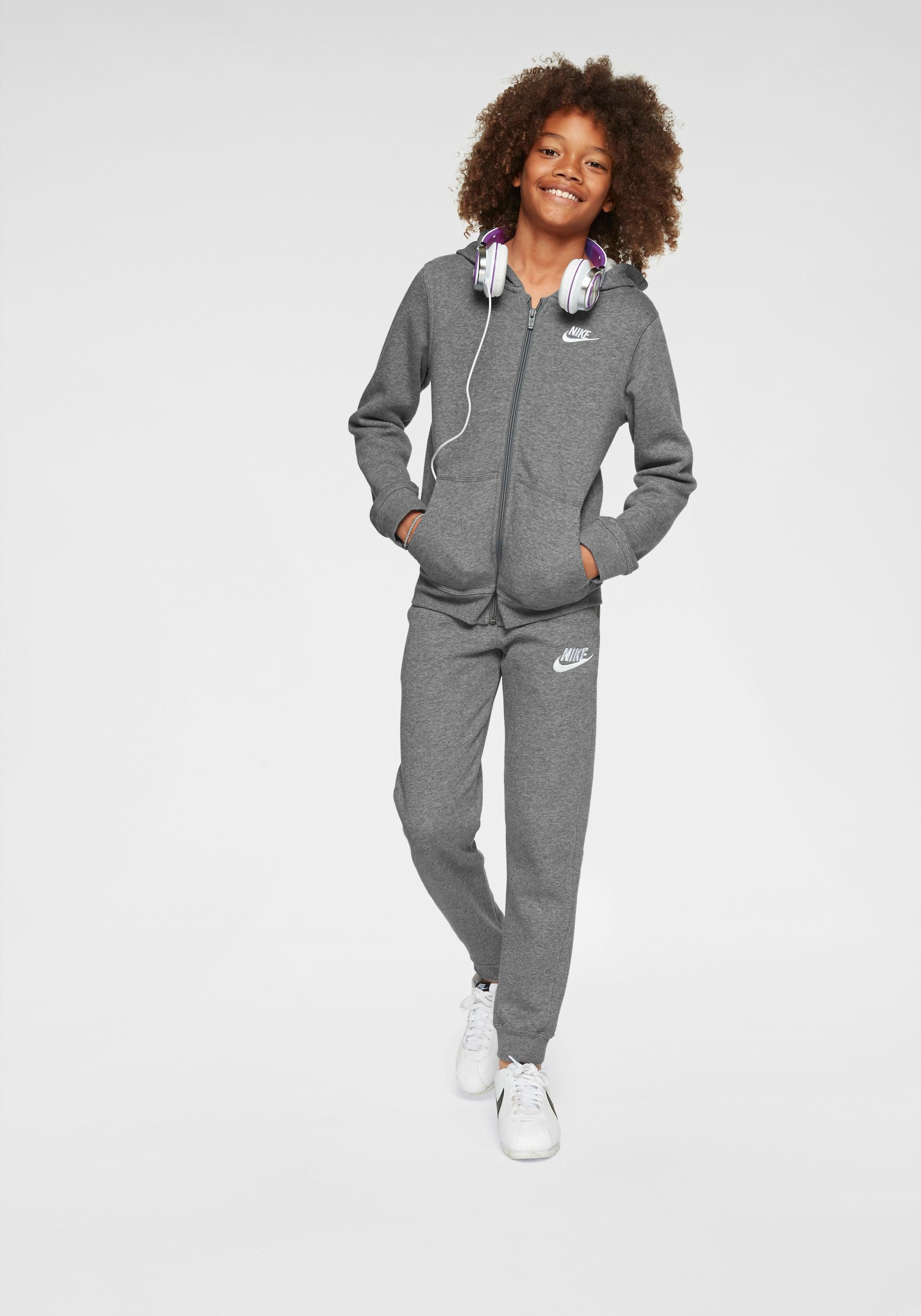 Nike Sportswear - Kinder HOODIE CLUB grau-meliert FZ Kapuzensweatjacke NSW für