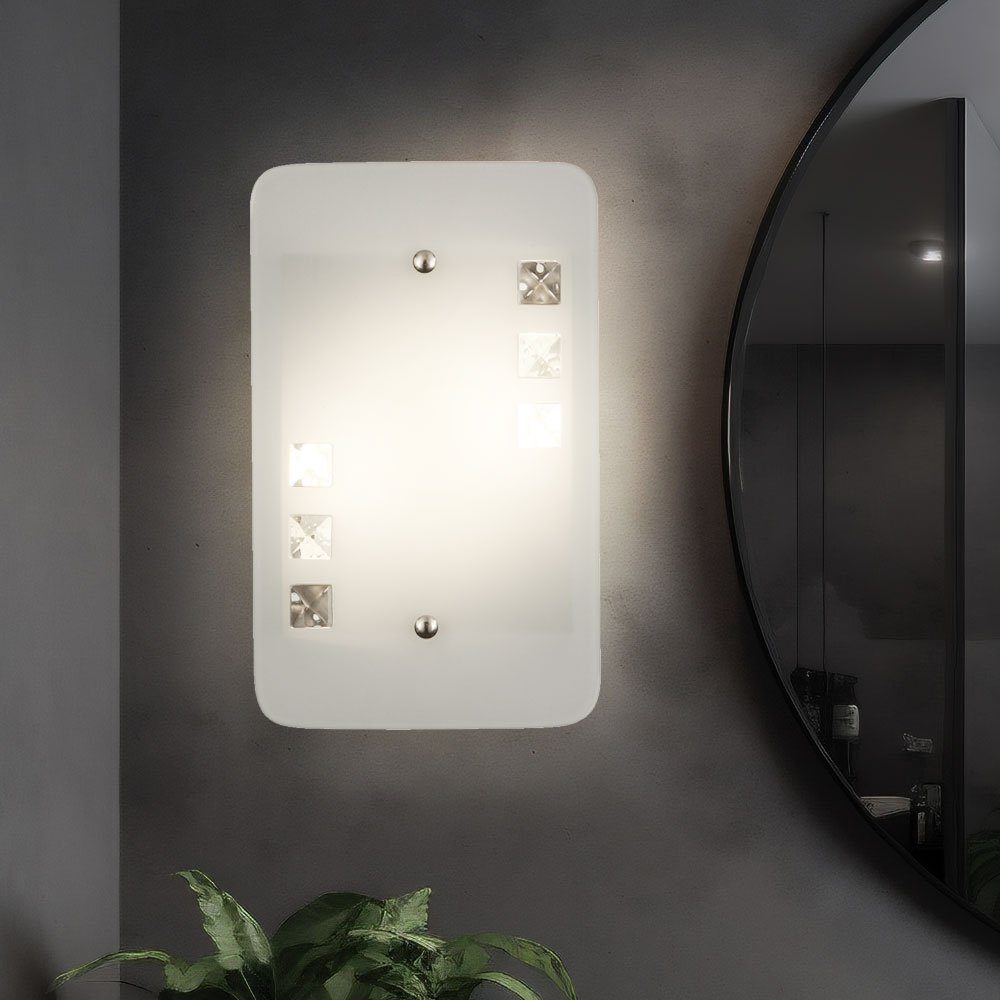 etc-shop LED Licht inklusive, Design Leuchtmittel Glas Beleuchtung nicht Lampe Wandleuchte, Wand Esto Metall Orbit Leuchte