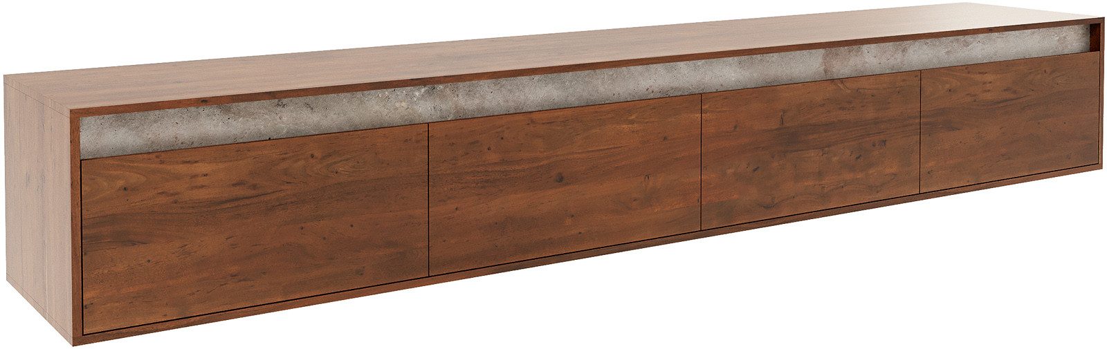 DELIFE Lowboard Stonegrace, Akazie Braun Schiefer günstig online kaufen
