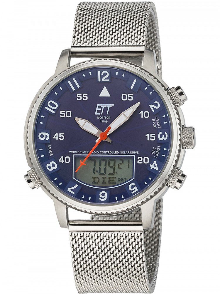 ETT Quarzuhr ETT EGS-11476-32MN Solar Drive Funk Adventure Herren 43mm 10ATM