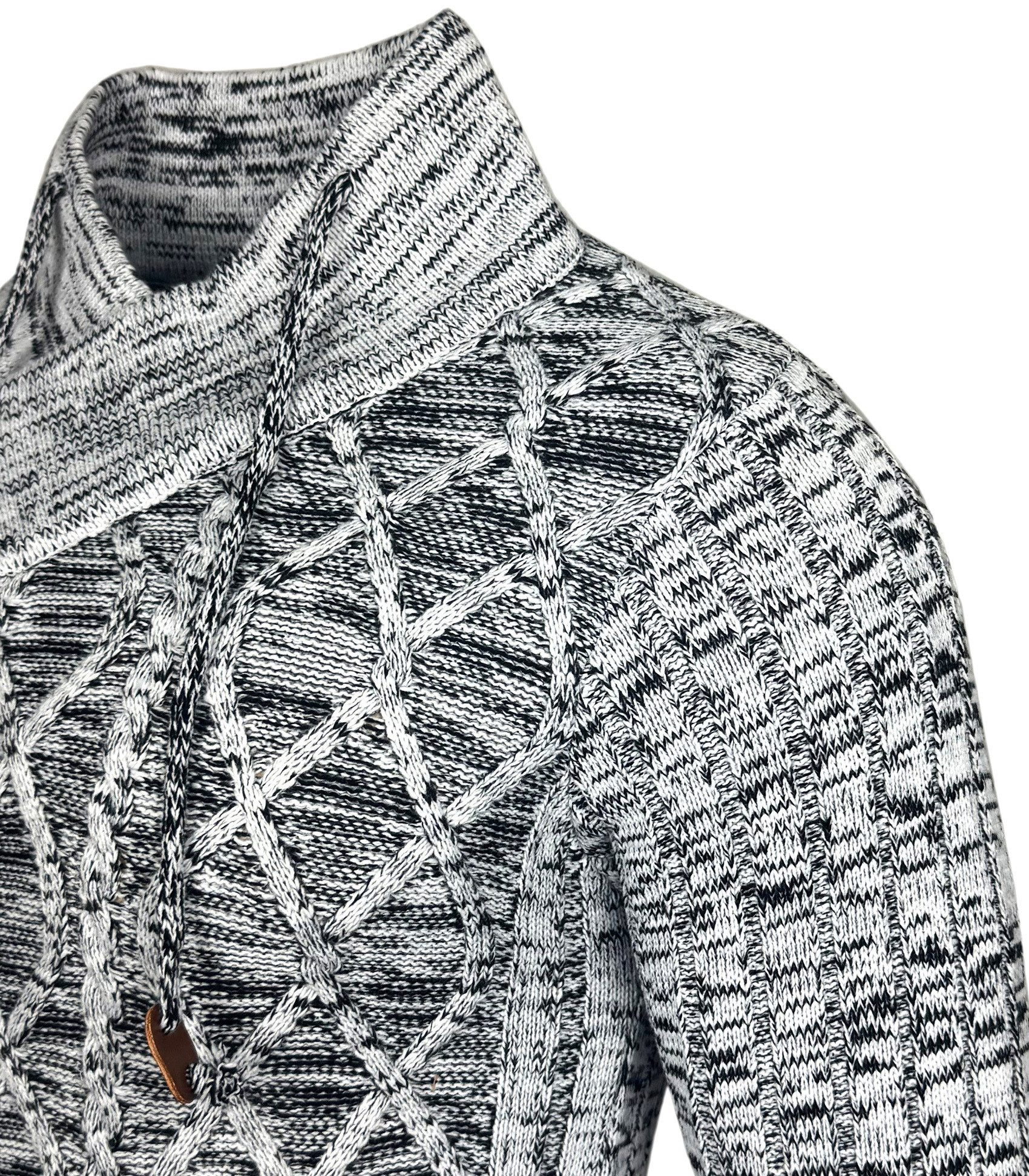 Baxboy Strickpullover Baxboy Herren Meliert Pullover Stehkragen Winter-Freizeit Pulli B-292