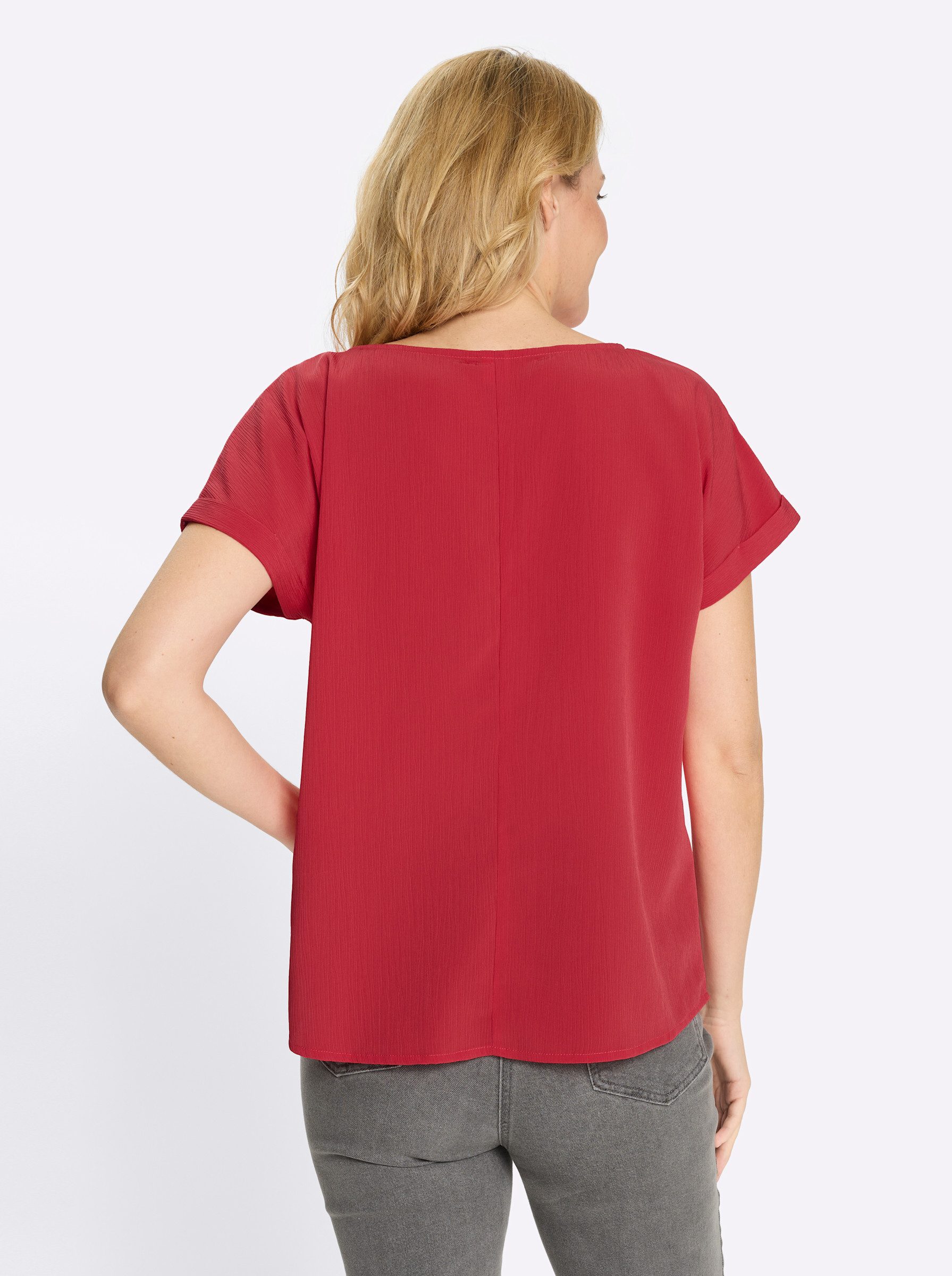 Sieh an! Klassische Bluse Schlupfbluse Kurzarm günstig online kaufen