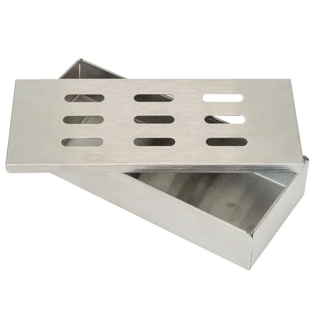 ITA Räucherofen Räucherbox aus Edelstahl Rostfreie Smokerbox für Raucharoma im Grill, 1-St., Für Räucherchips und Holzpellets - Universal Räucher Smoker Box