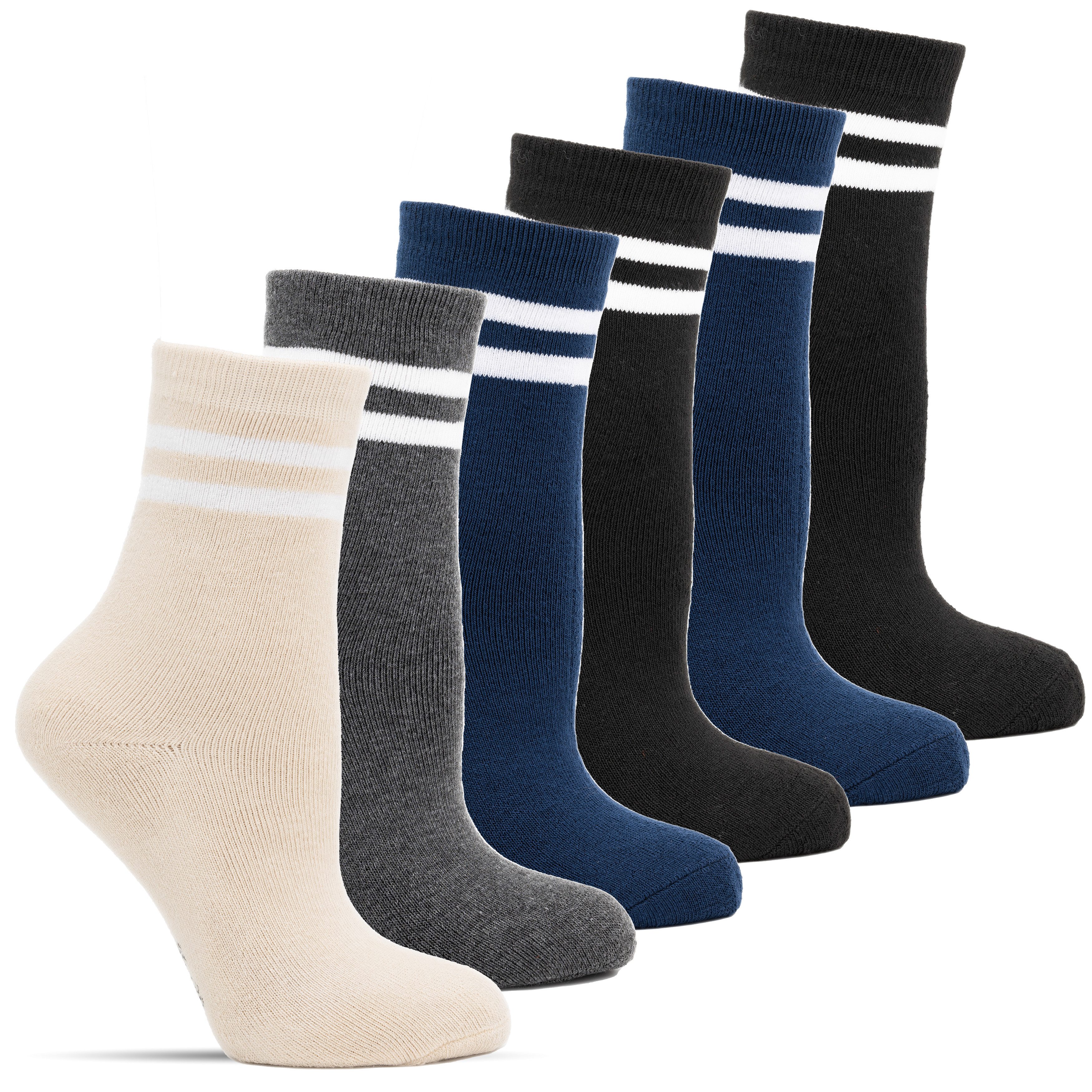 Frostfighter Thermosocken Kinder Jungen Wintersocken (6-Paar) dicke gefütterte Strümpfe, warm, weich & komfortabel