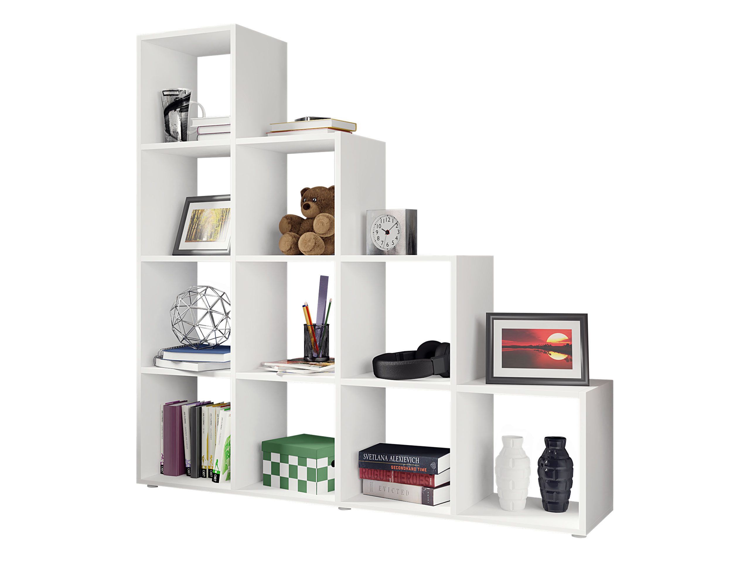 MIRJAN24 Regal Trio 013, 10 Fächer, 139x33x142 cm