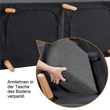 Yaheetech Sofa, Klappsofa mit Schlaffunktion Loungesofa Bettsofa