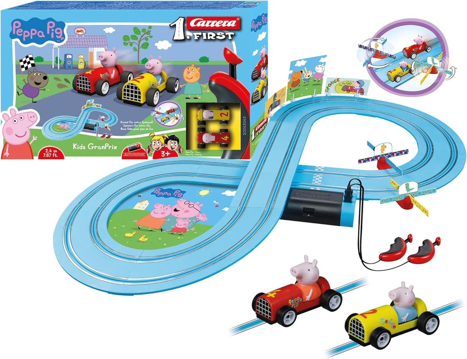 Carrera® Autorennbahn Carrera Peppa Pig Kids GranPrix Rennbahn für Kinder ab 3 Jahren