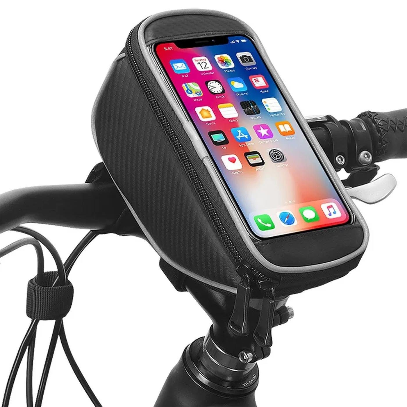 CoolGadget Sahoo Fahrrad Lenker Handy-Halterung, (Smartphone Handy Halter  für Fahrrad Bike Roller Scooter)