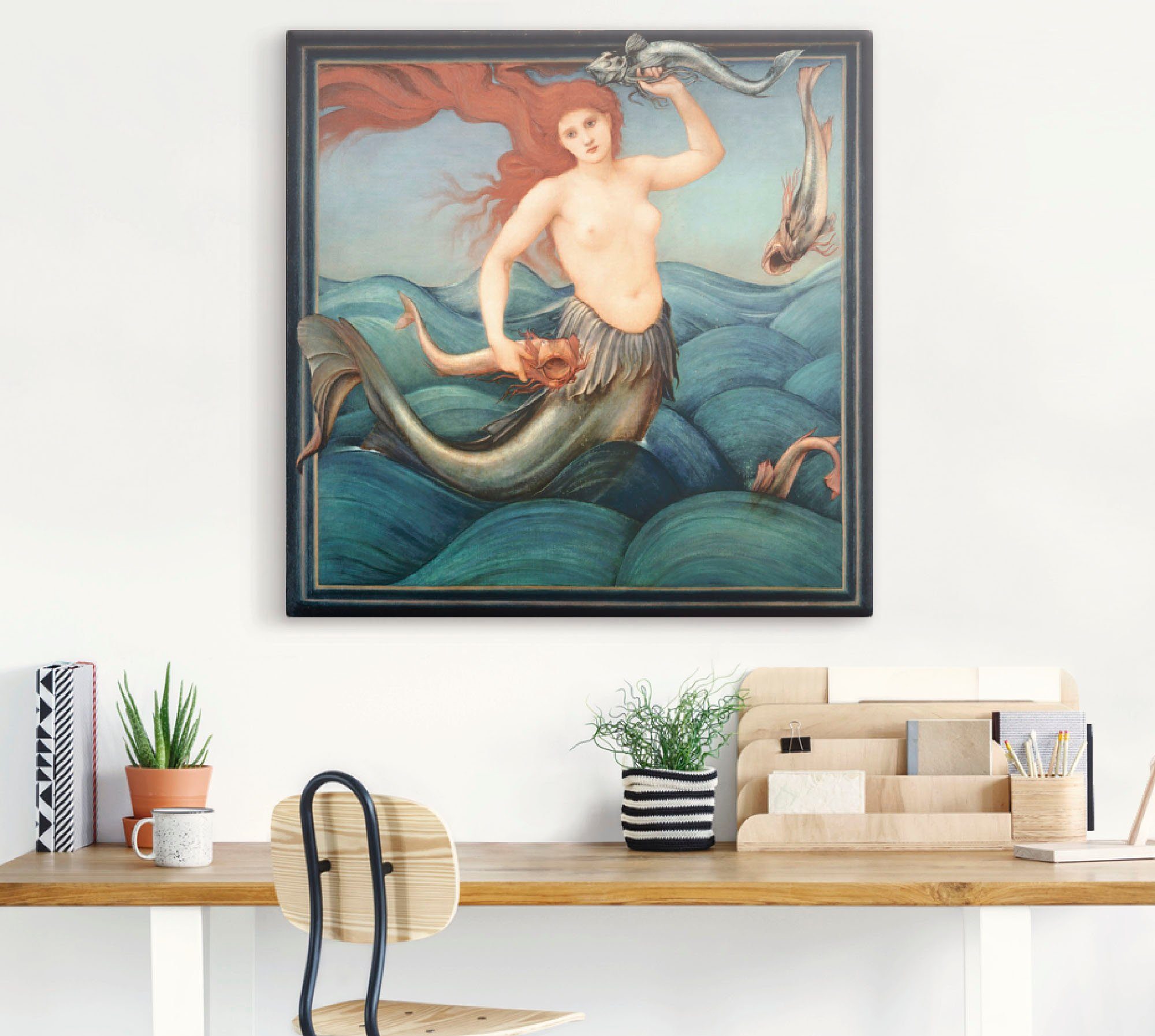 oder Wandaufkleber Artland Alubild, Meeresnymphe. (1 Poster Fantasie versch. klassische 1881, Wandbild Leinwandbild, St), als Eine Größen in