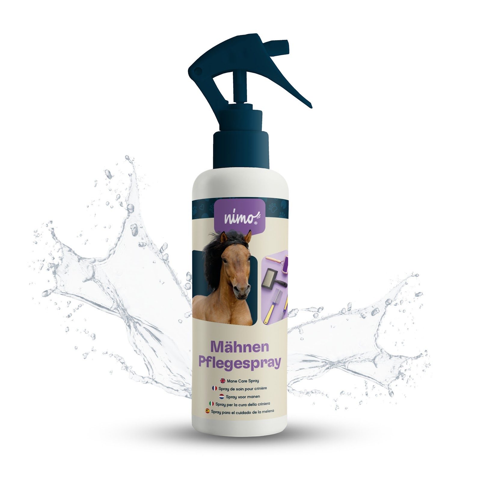 nimo Fellpflege Mähnen Pflegespray, 250 ml, (1-St), langfristig verbesserte Kämmbarkeit