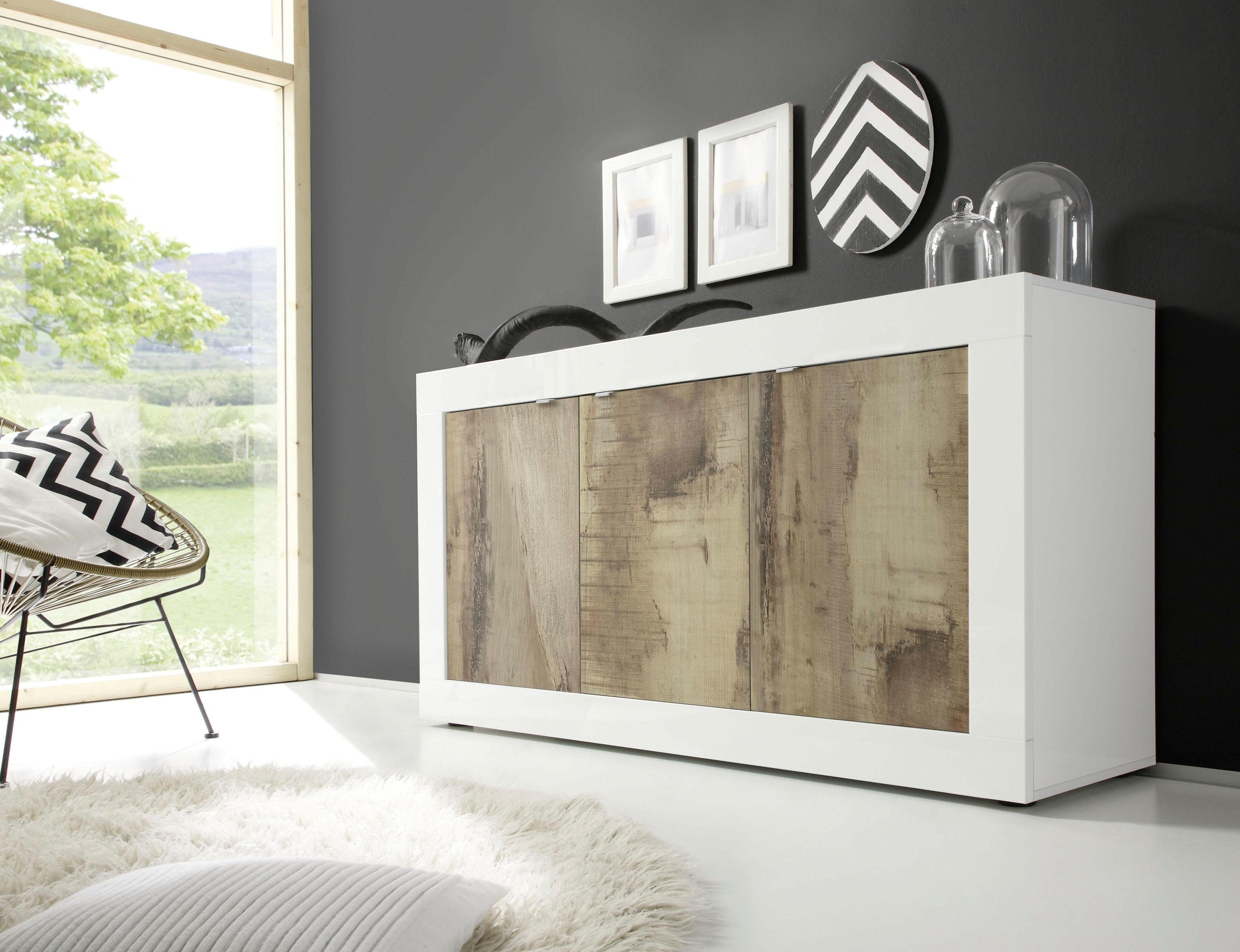 INOSIGN Sideboard Basic Breite 160 cm, Kommode 3 Türen, Anrichte, Metallgri günstig online kaufen