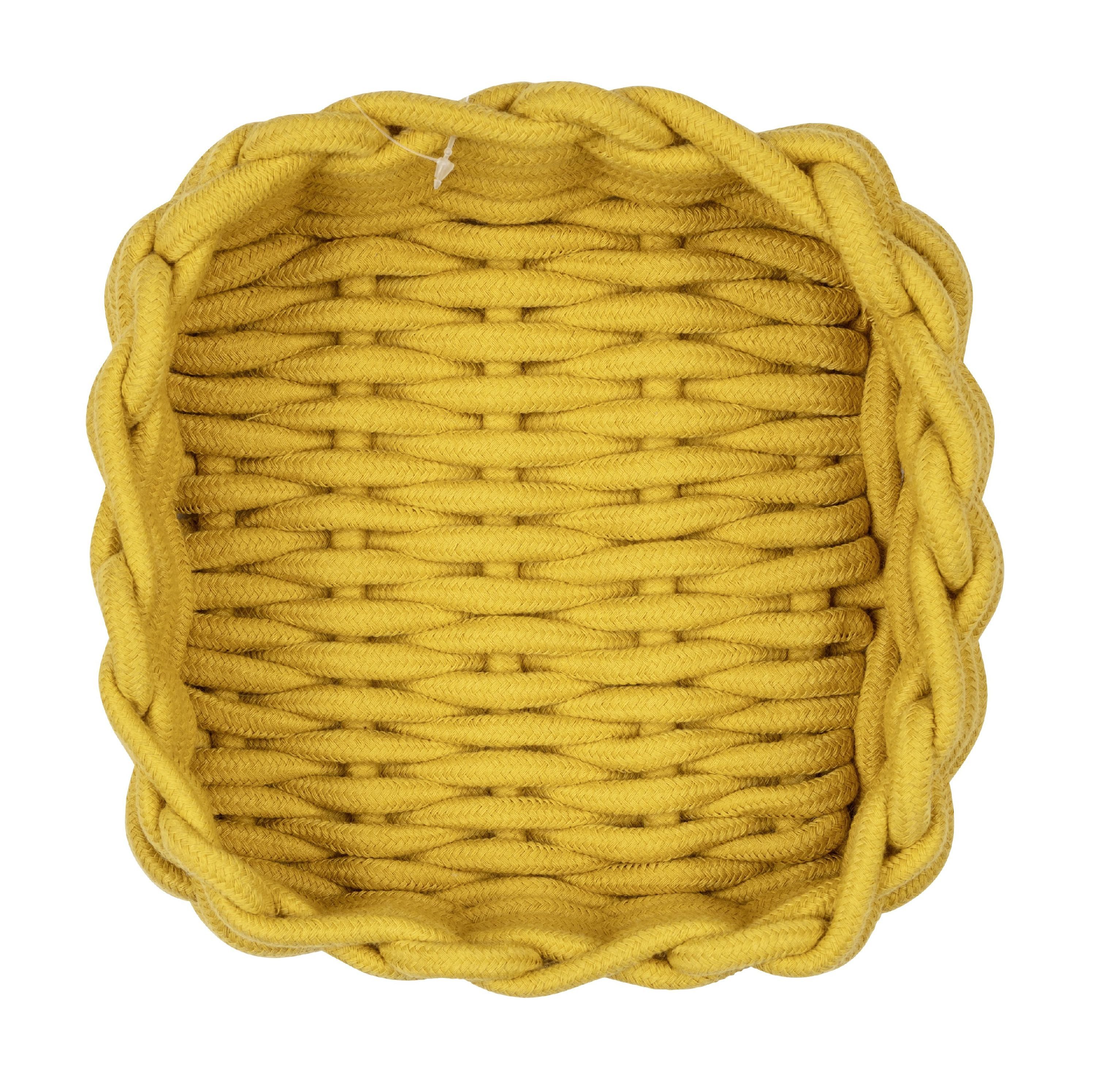 WENKO Aufbewahrungskorb WENKO Korb MELARA M LBH 21.50x21.50x7.50 cm gelb Einkaufskorb