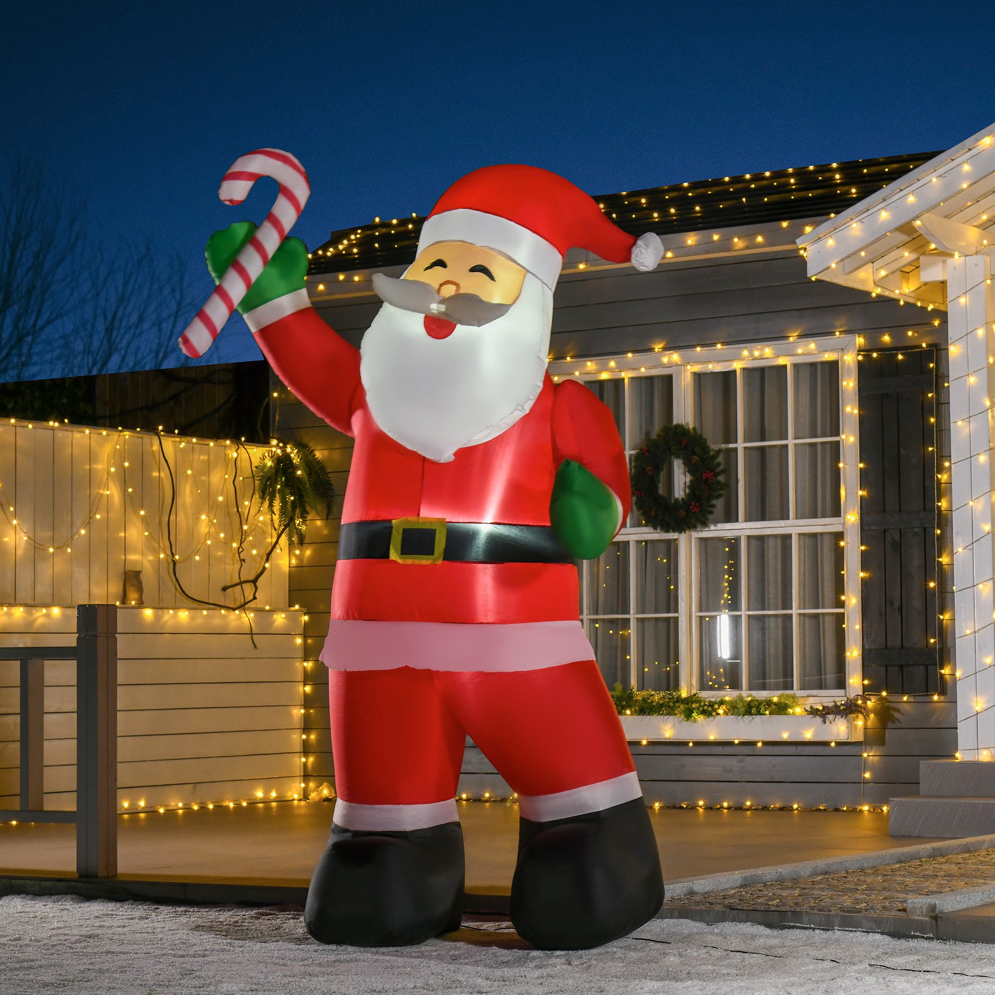 furnicato Weihnachtsmann Aufblasbarer mit LED-Beleuchtung inkl. Geblä (1 St)