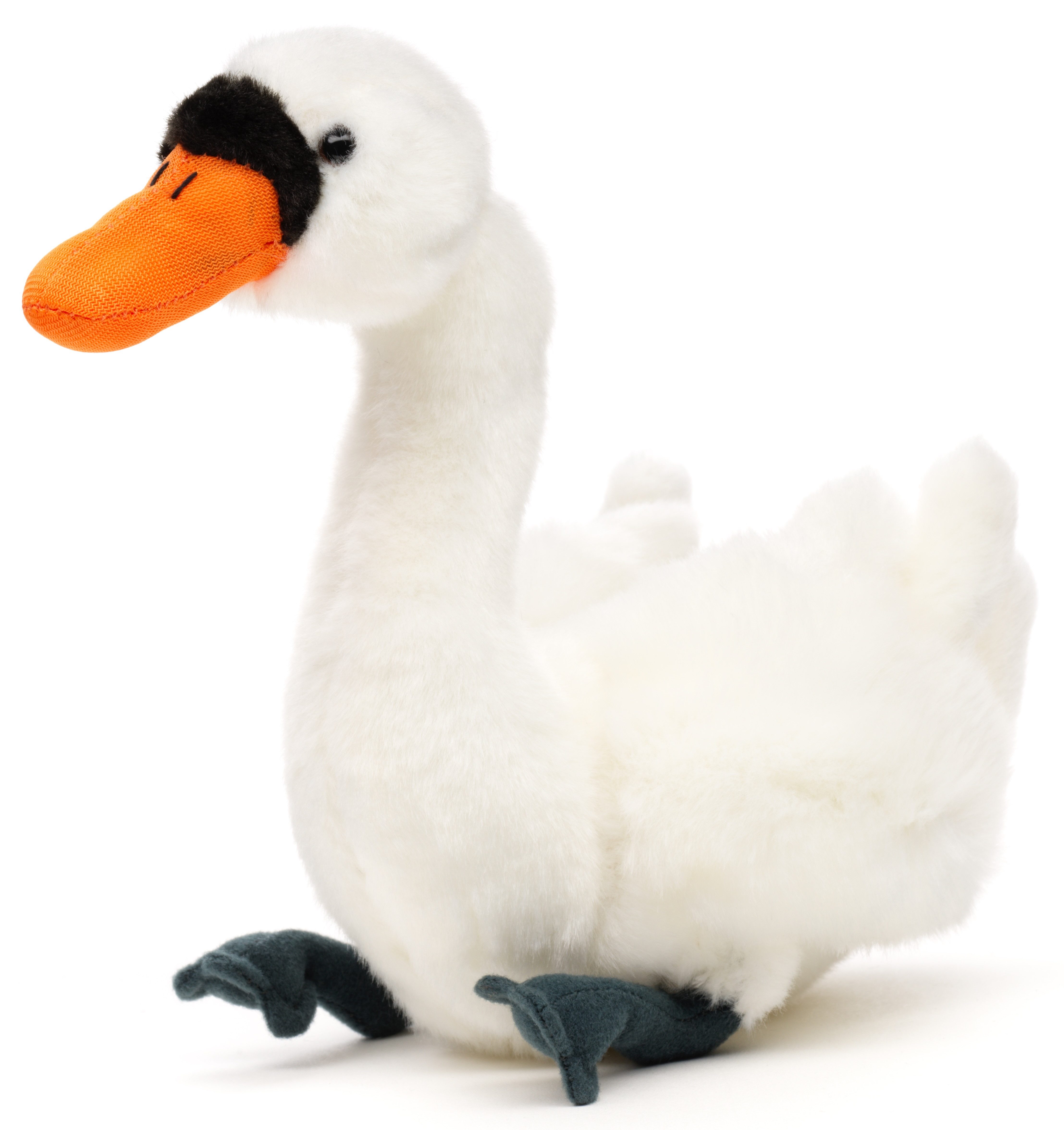 Uni-Toys Kuscheltier Uni-Toys - Schwan - 16 cm (Länge) - Plüsch-Vogel - Plüschtier, zu 100 % recyceltes Füllmaterial
