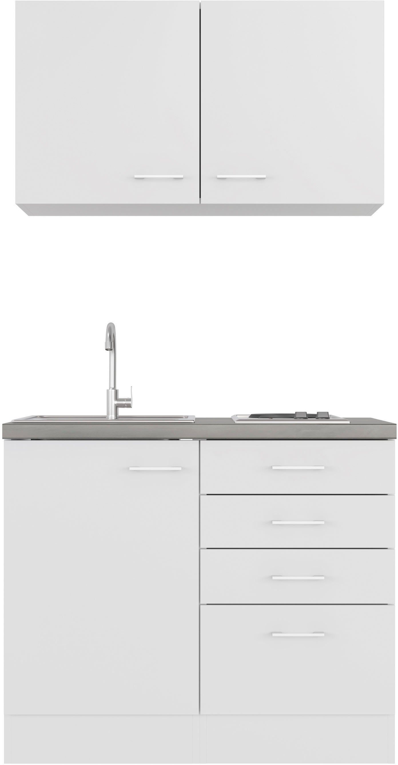 Flex-Well Pantryküche Lucca, Breite 100 cm, mit Kochfeld und Spüle, in weiteren Farben erhältlich