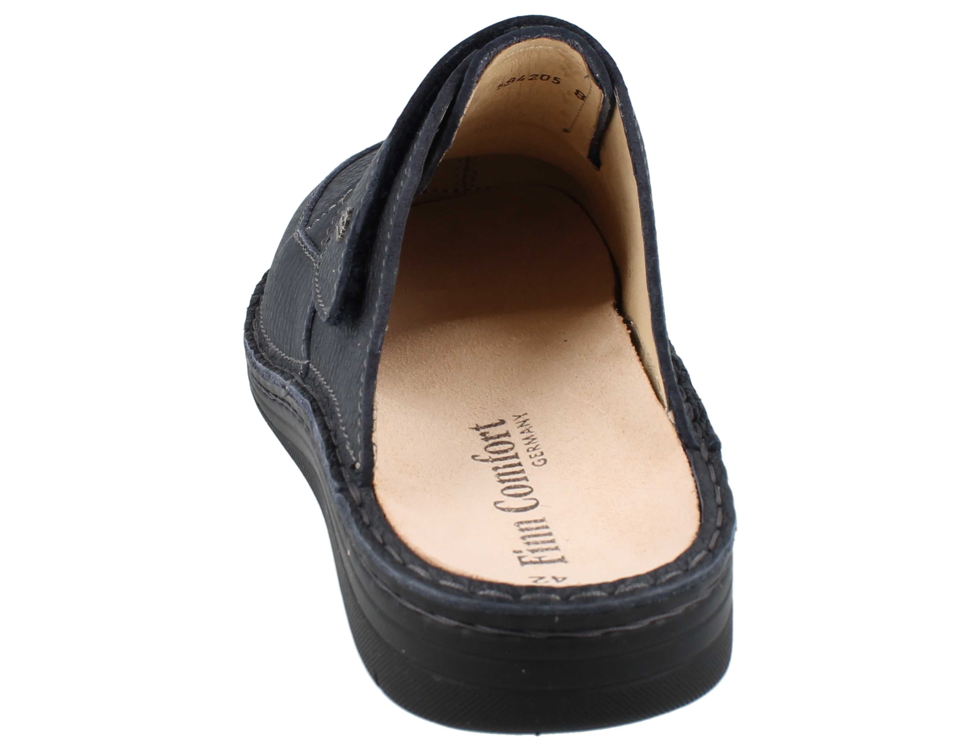 Finn Comfort FINN COMFORT Aguilas Herren Clog dunkelblau Glattleder genarbt - Hausschuh