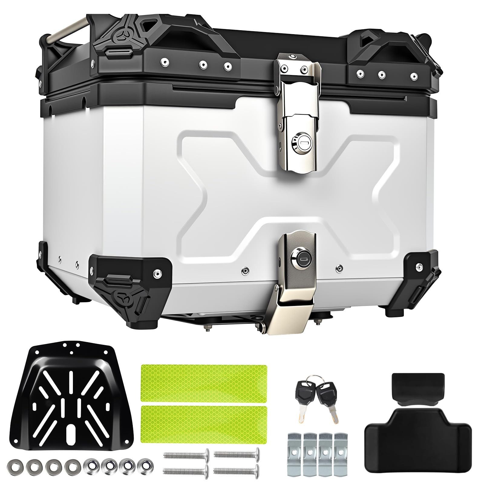 GarveeMore Topcase 55L Motorrad Topcase Heck Tourenbox Mit Schloss