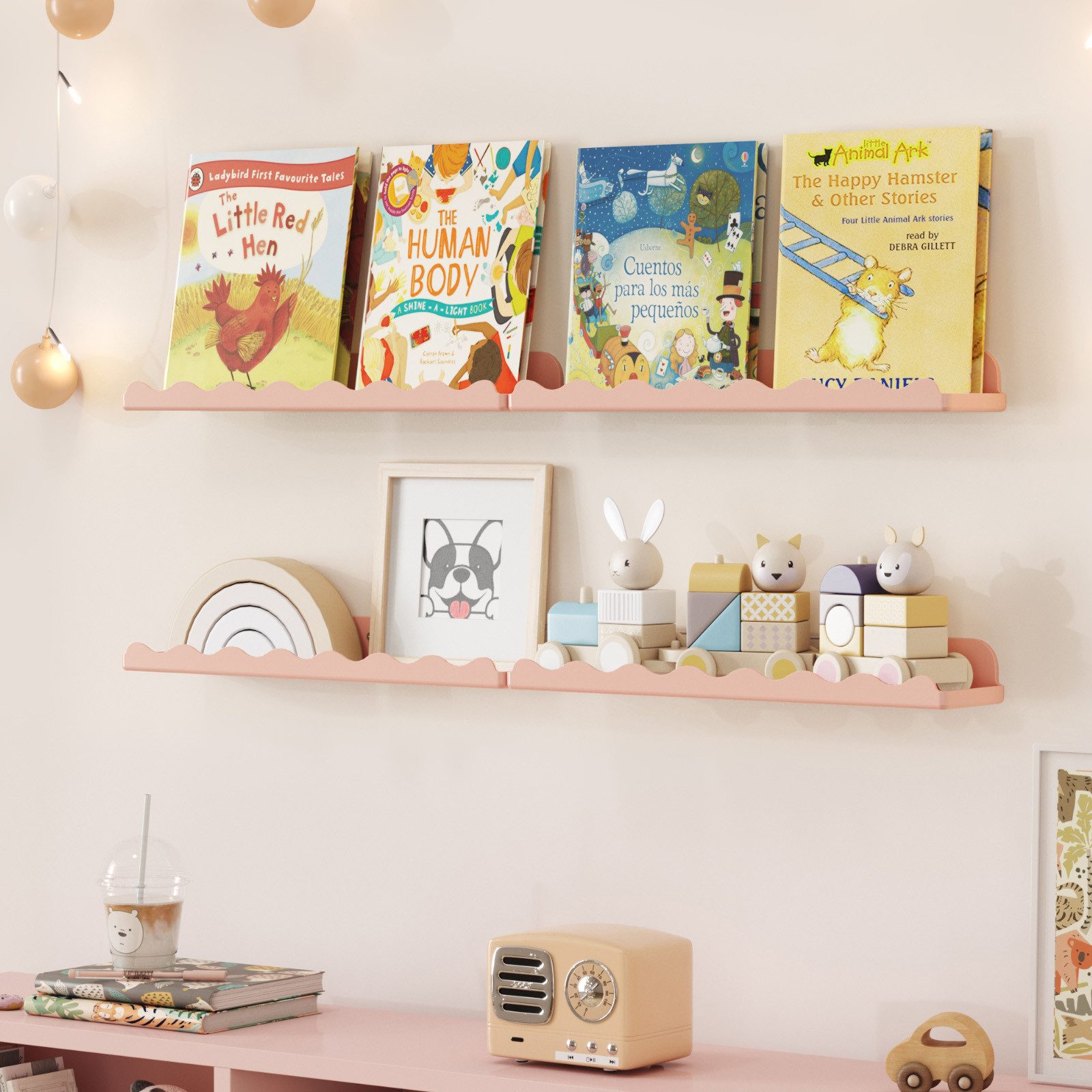 Lifewit Wandregal Kunststoff Kinder Bücherregal, 38 günstig online kaufen