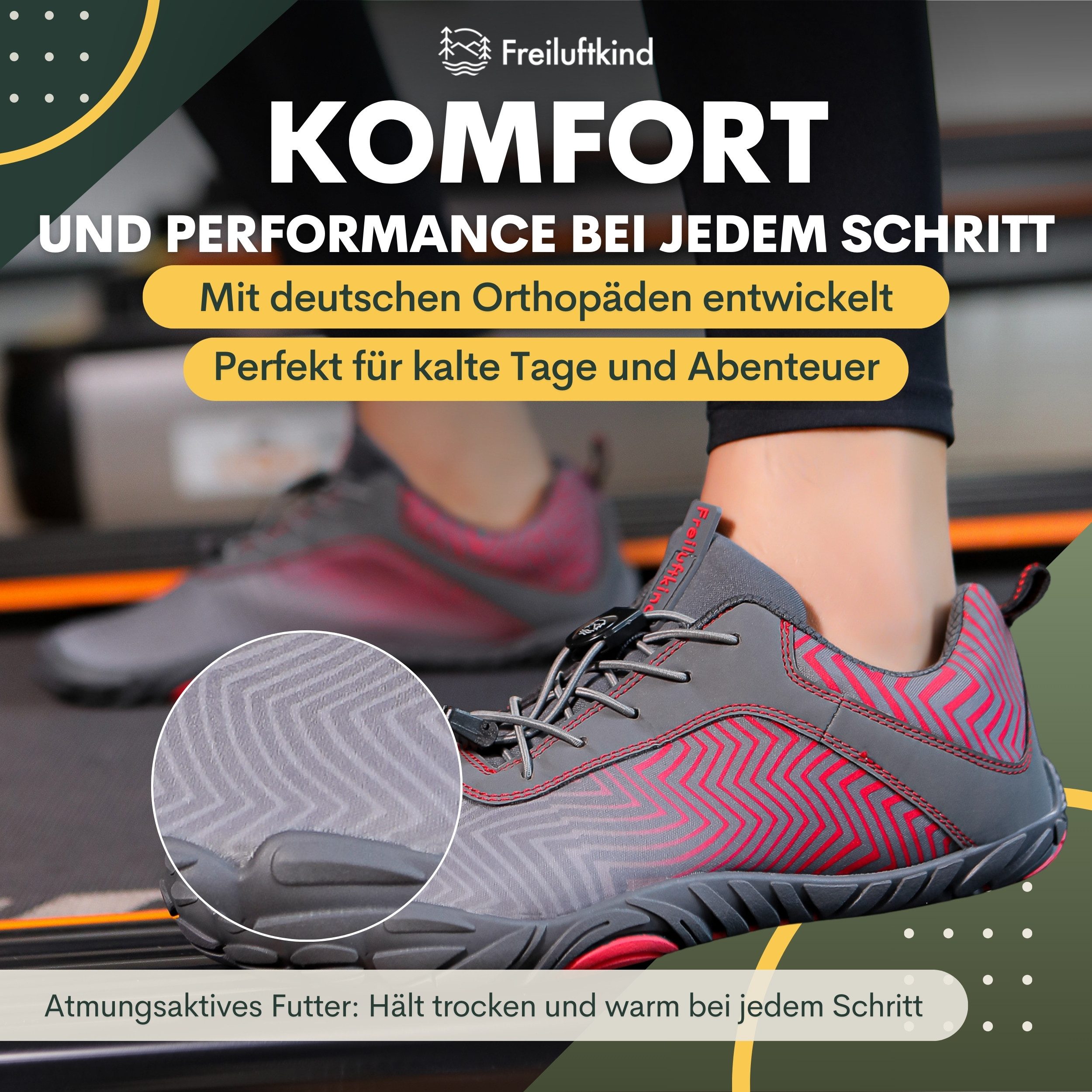 Freiluftkind Das Original – Overland Wasserabweisende & gefütterte Barfußsc günstig online kaufen