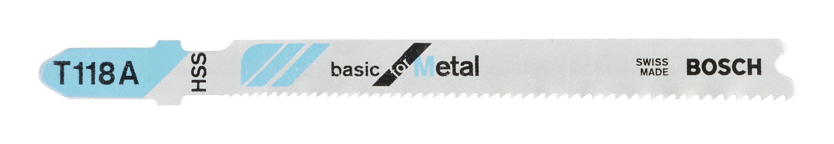 BOSCH Stichsägeblatt (5 Stück), T 118 A Basic for Metal - 5er-Pack