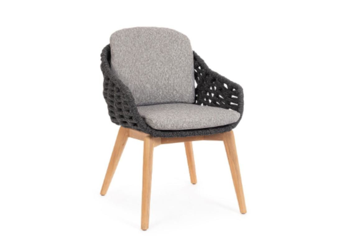 Natur24 Gartenstuhl 2er Set Stühle Tamires 70 x 82,5 x 61,5 cm Aluminium Polypropylen