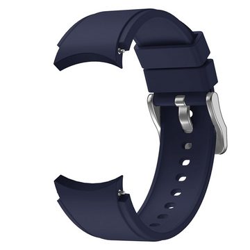 König Design Smartwatch-Armband Samsung Galaxy Watch 4 Classic 42mm, Smartwatch-Armband für Samsung Galaxy Watch 4 Classic 42mm Sport Ersatz Armband Silikon Mitternachtsblau