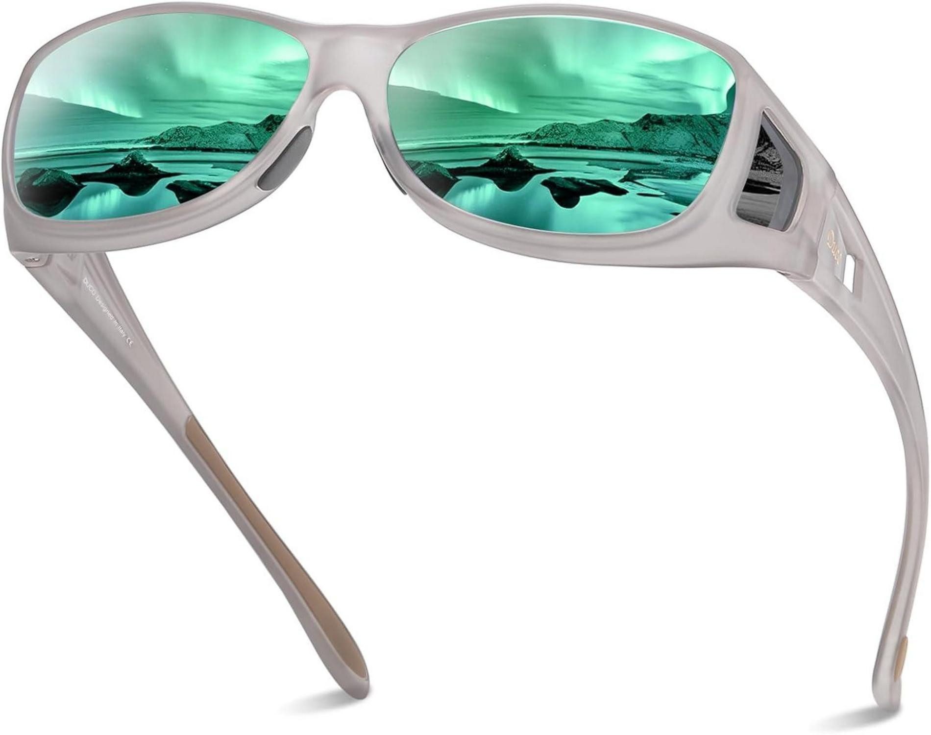 Sonnenbrille Polarisierte Sonnenbrille UV400 Schutz Transparent Grau Grün Linse M-L