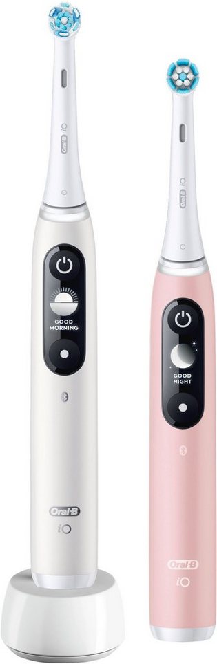 Oral-B Elektrische Zahnbürste iO Series 6, Aufsteckbürsten: 2 St., mit 2.  Handstück, 5 Smart-Putzprogramme für personalisiertes Putzen