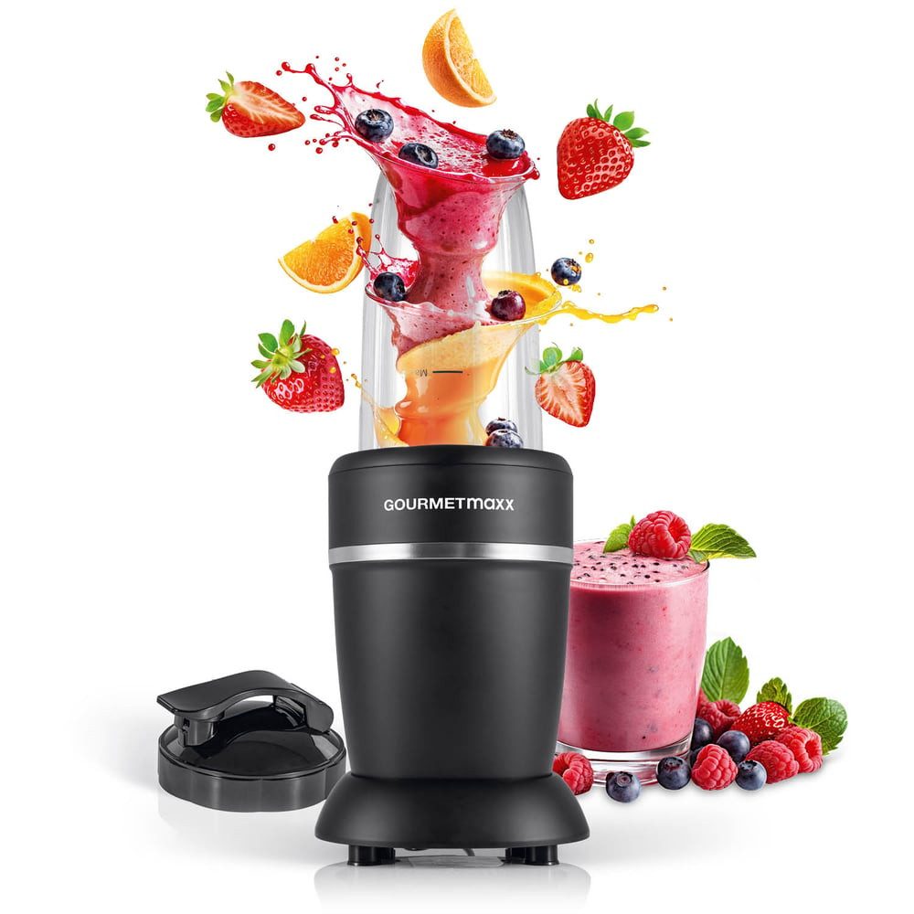GOURMETmaxx Standmixer GOURMETmaxx Mixer & Smoothie Maker 4-tlg., 1000 W, Standmixer elektrisch für den Vitaminkick to go