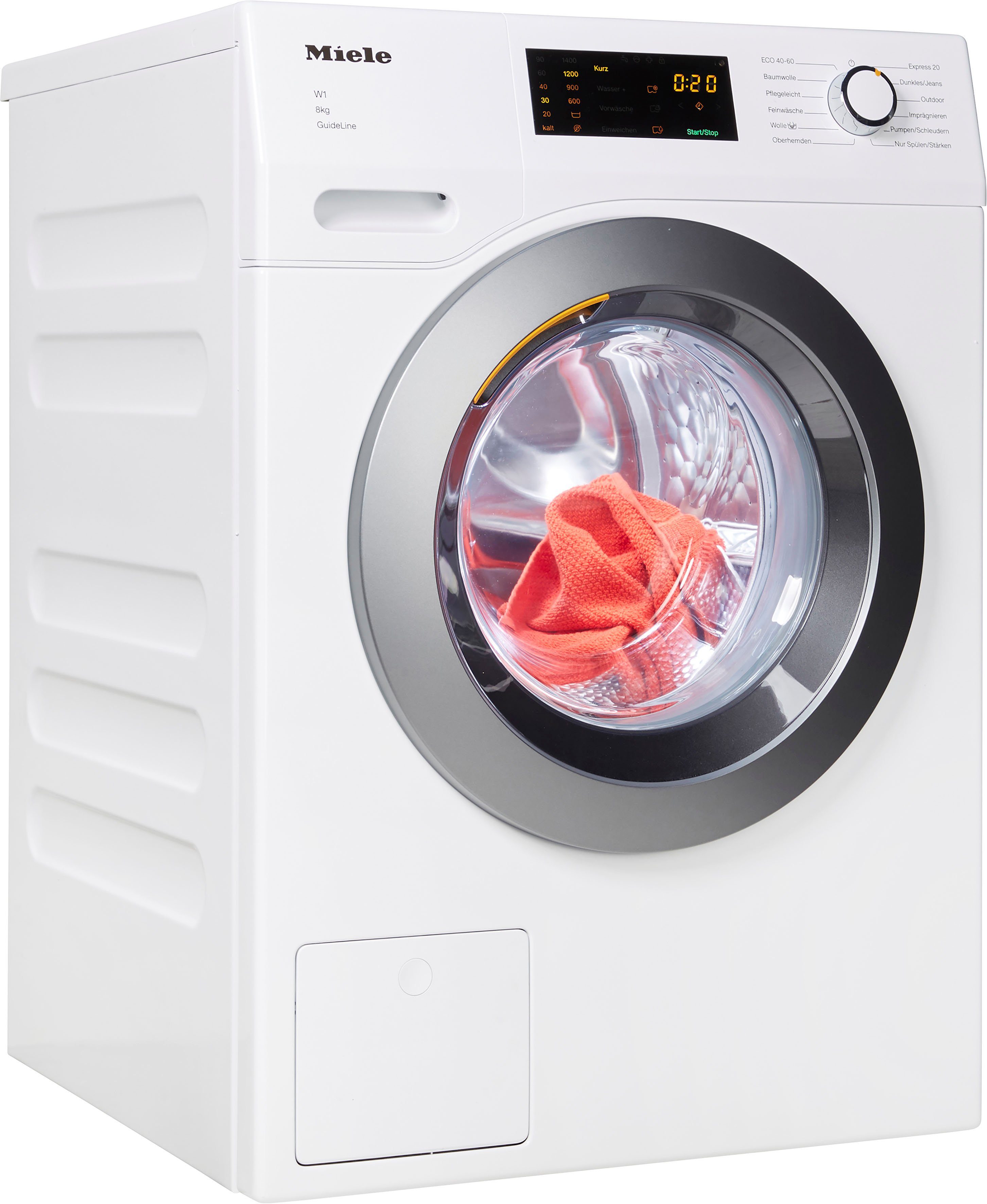 Miele Waschmaschine WDD131 WPS GuideLine, 8 kg, 1400 U/min, GuideLine für  Sehbehinderte