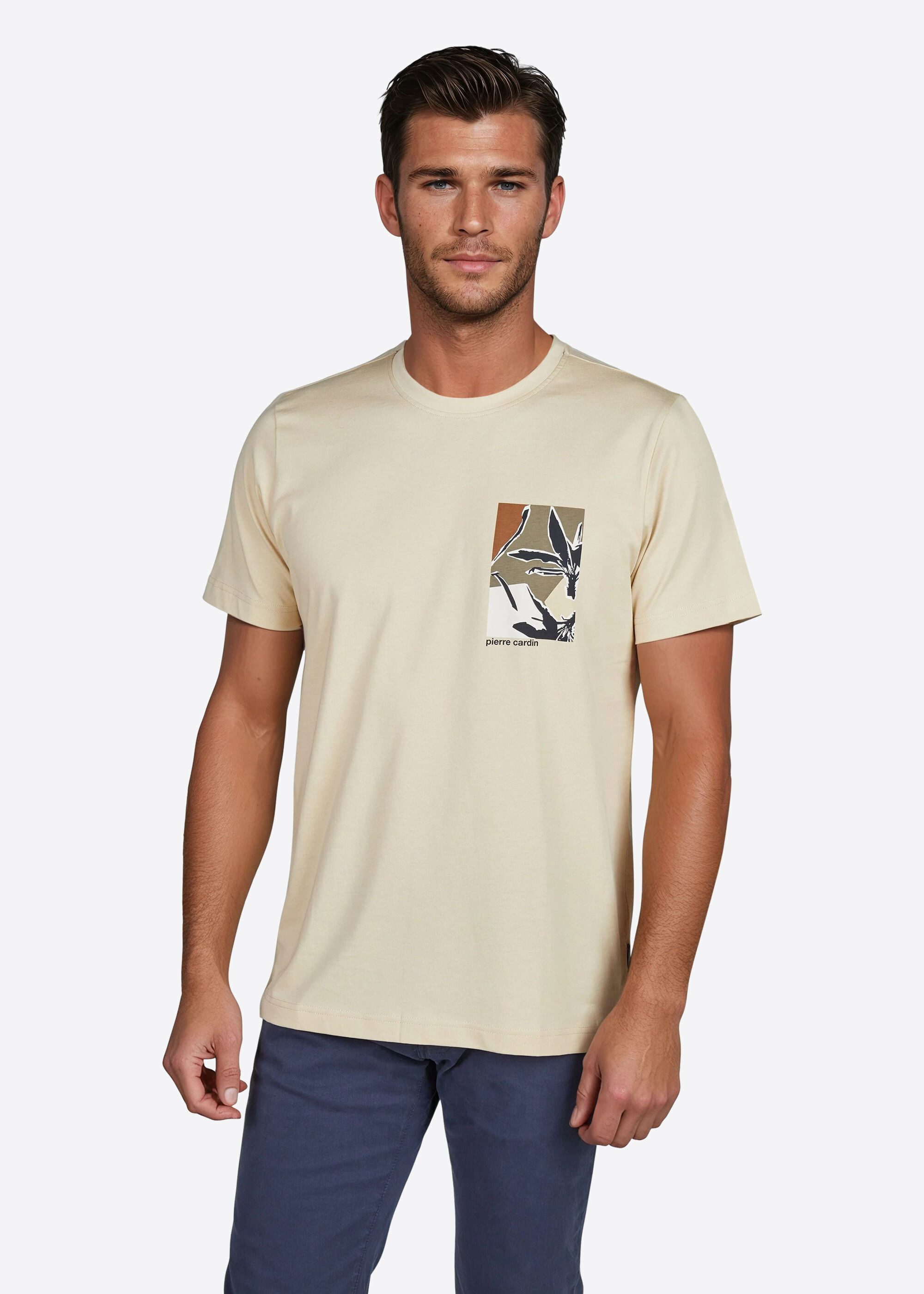 Pierre Cardin Print-Shirt (1-tlg) mit Logoapplikation günstig online kaufen