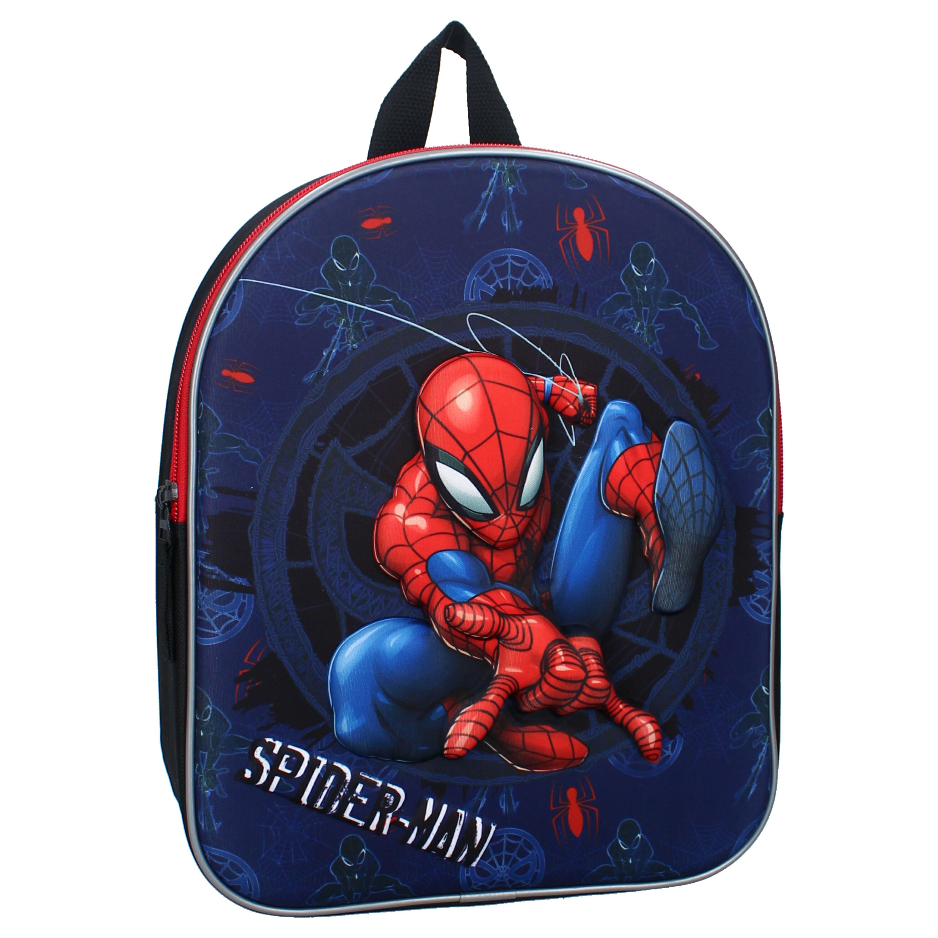Spiderman Kinderrucksack 3D Schulrucksack mit großem Hauptfach und verstellbaren Schultergurten